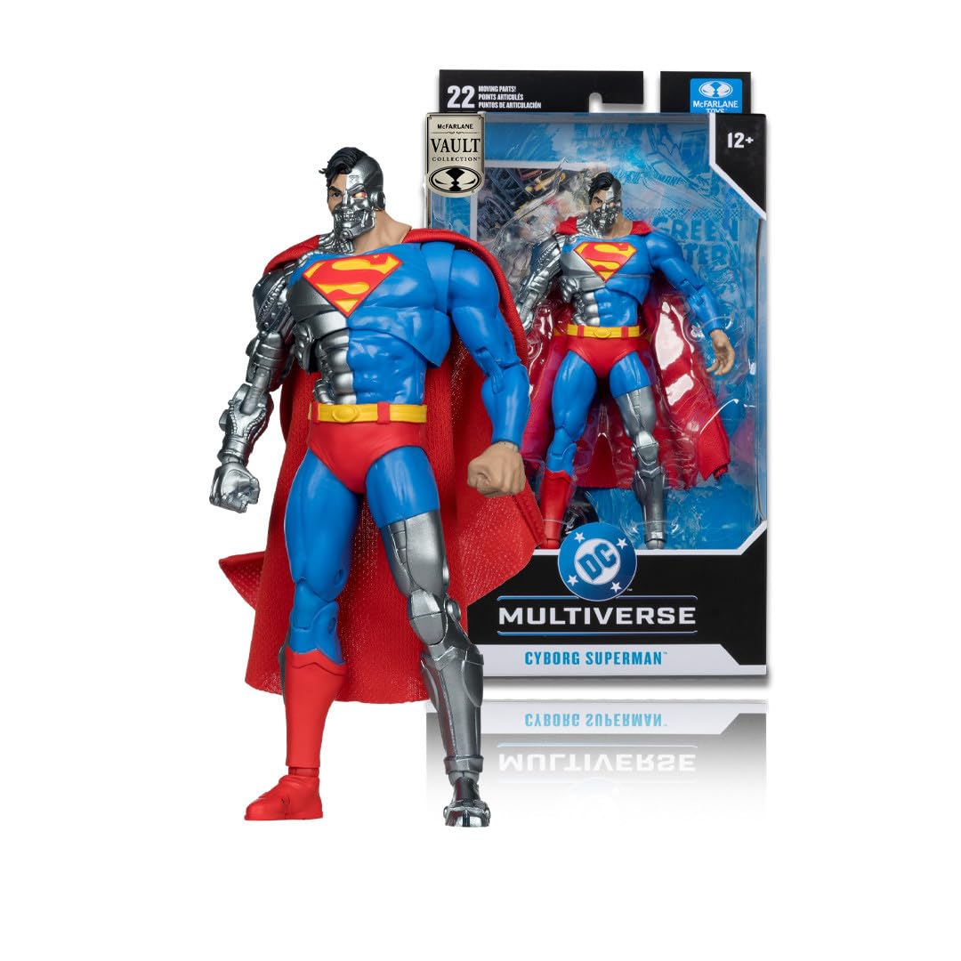 McFarlane DC Multiverse Cyborg Superman Action Figure - 7in Scale, Multicolor, Ages 168+ 6
