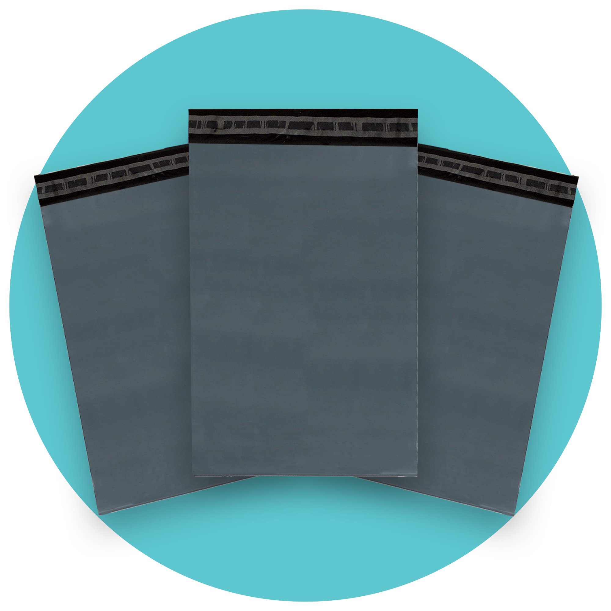 Triplast Plastic Mailing Postal Bags - 9 x 12 Inch Grey, Puncture Resistant | Pack of 100