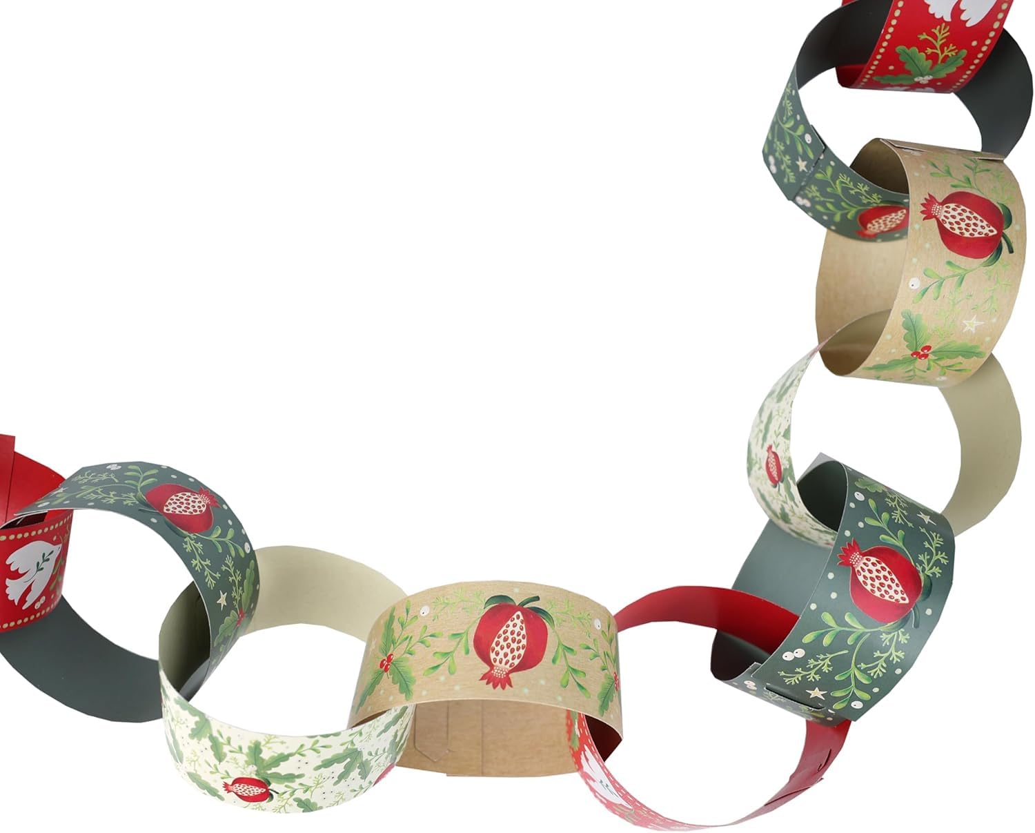 Talking Tables 100 x Paper Chains 6.5m - Recyclable Christmas Craft Decoration for Kids & Families 11