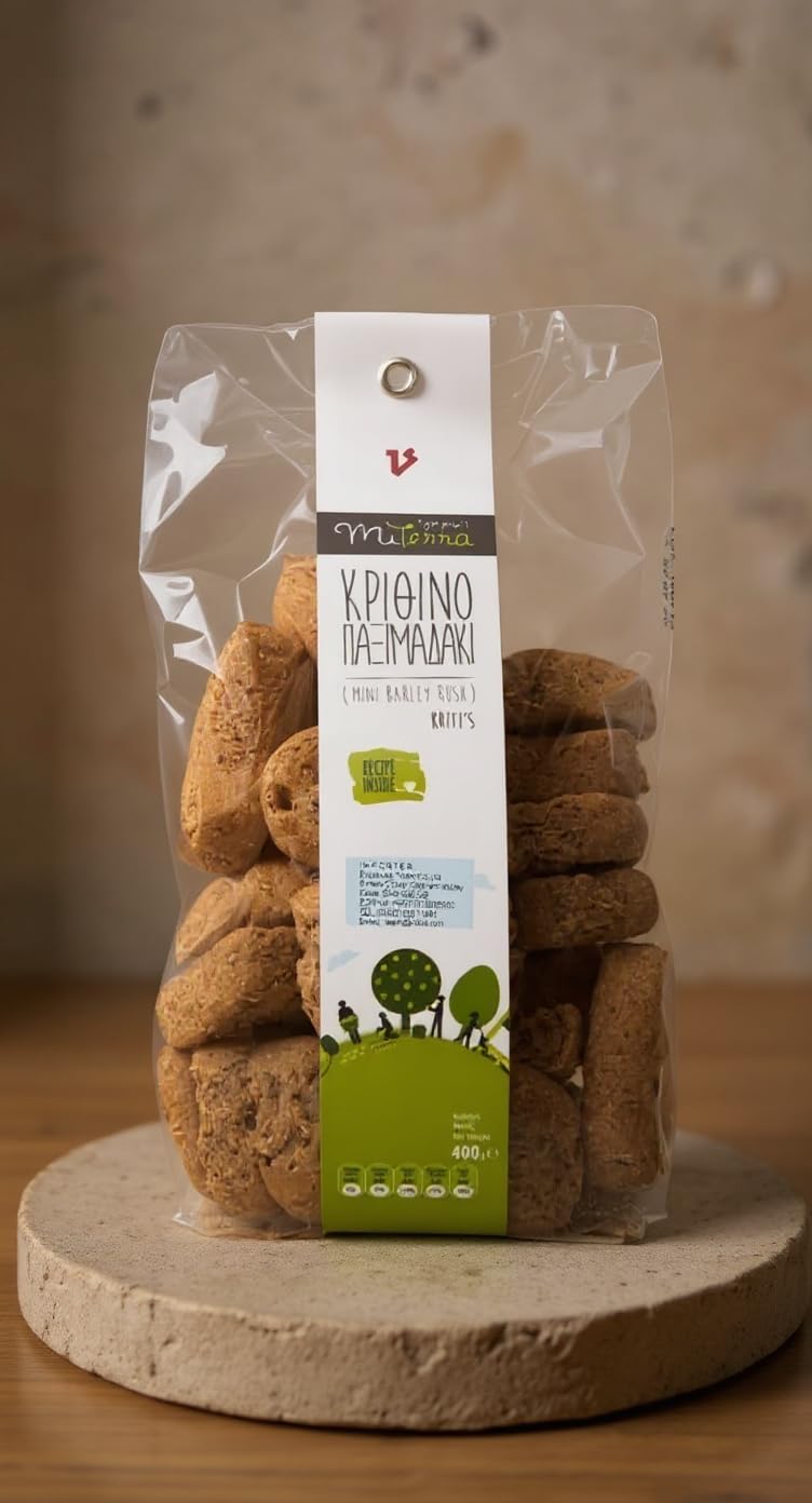 MITERRA Cretan Mini Barley Rusks - Sourdough, Baked with Extra Virgin Olive Oil | 800g (2 x 400g Packs) 5