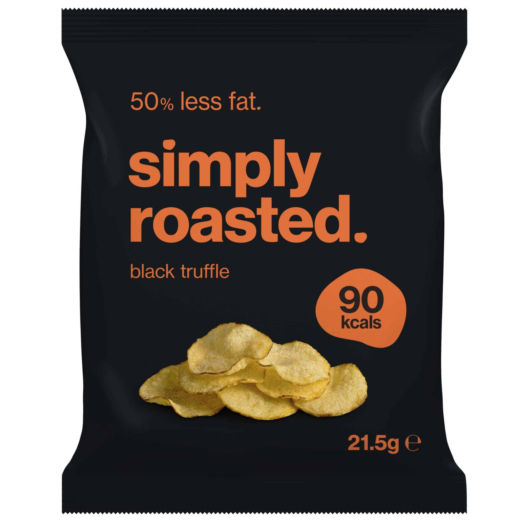 Simply Roasted Black Truffle Crisps - 12 x 21.5g Multipack | Roasted, Never Fried