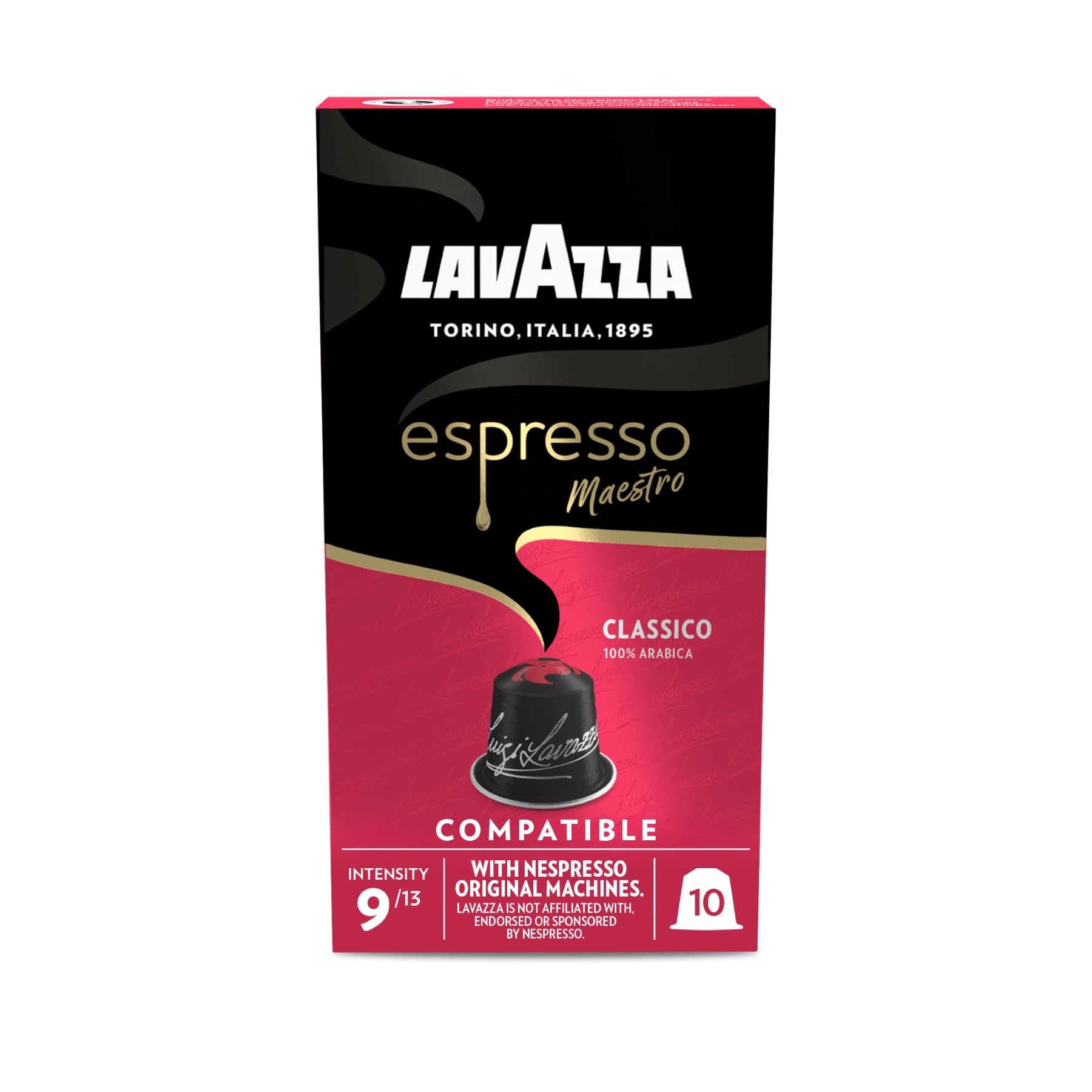 Lavazza Espresso Maestro Classico Coffee Pods - 30 Count, Nespresso Compatible, Intensity 9 1