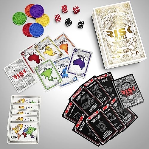 Hasbro Risk Strike - 2-5 Player Strategy Card and Dice Game (F6650)