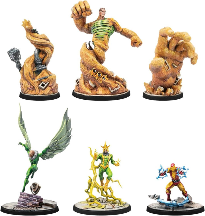 Atomic Mass Games Marvel Crisis Protocol Electro, Sandman, Shocker & Vulture Villains Pack