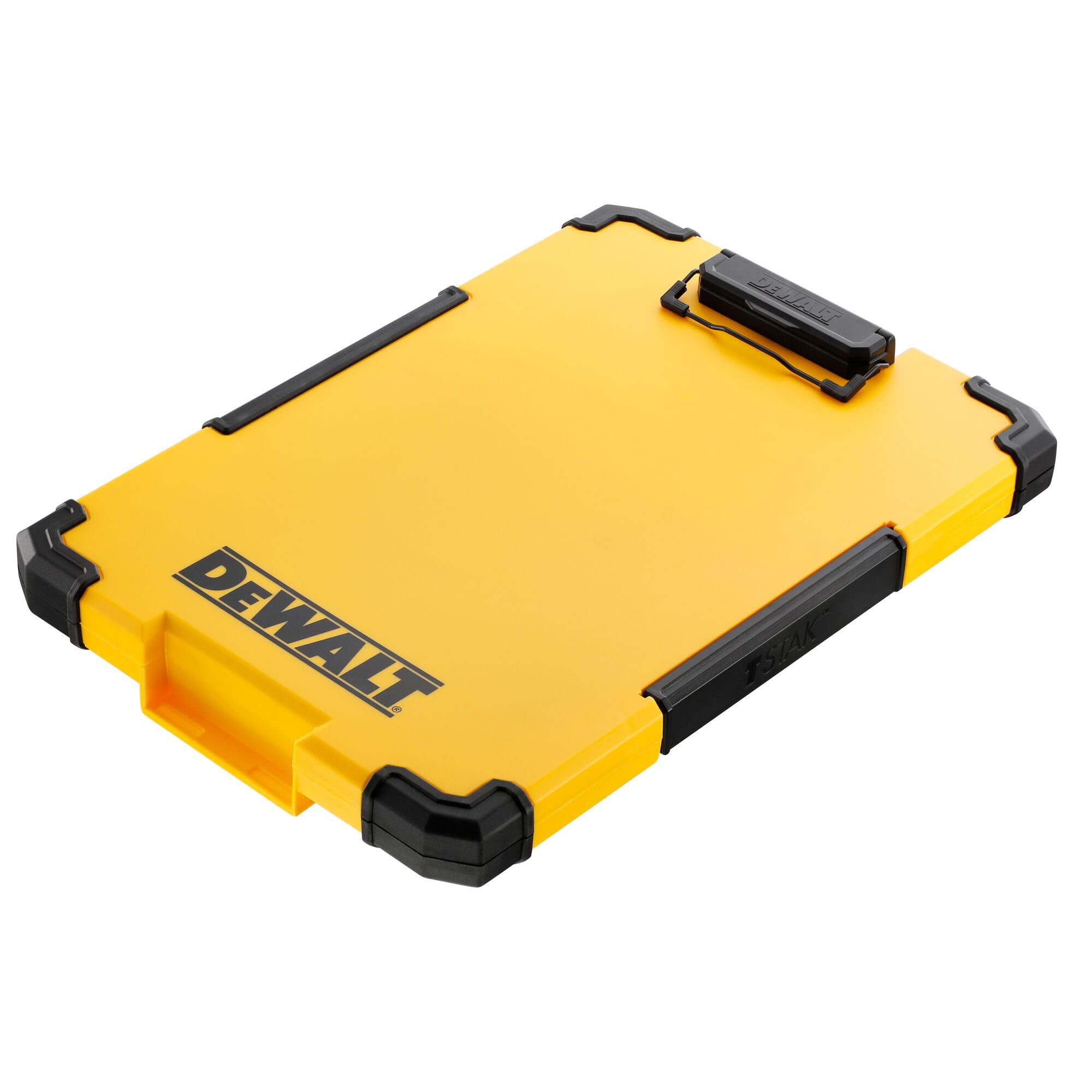 DEWALT TSTAK Clipboard with Dual Storage and Integrated LED Light | Plastic/Metal | Multi Color
