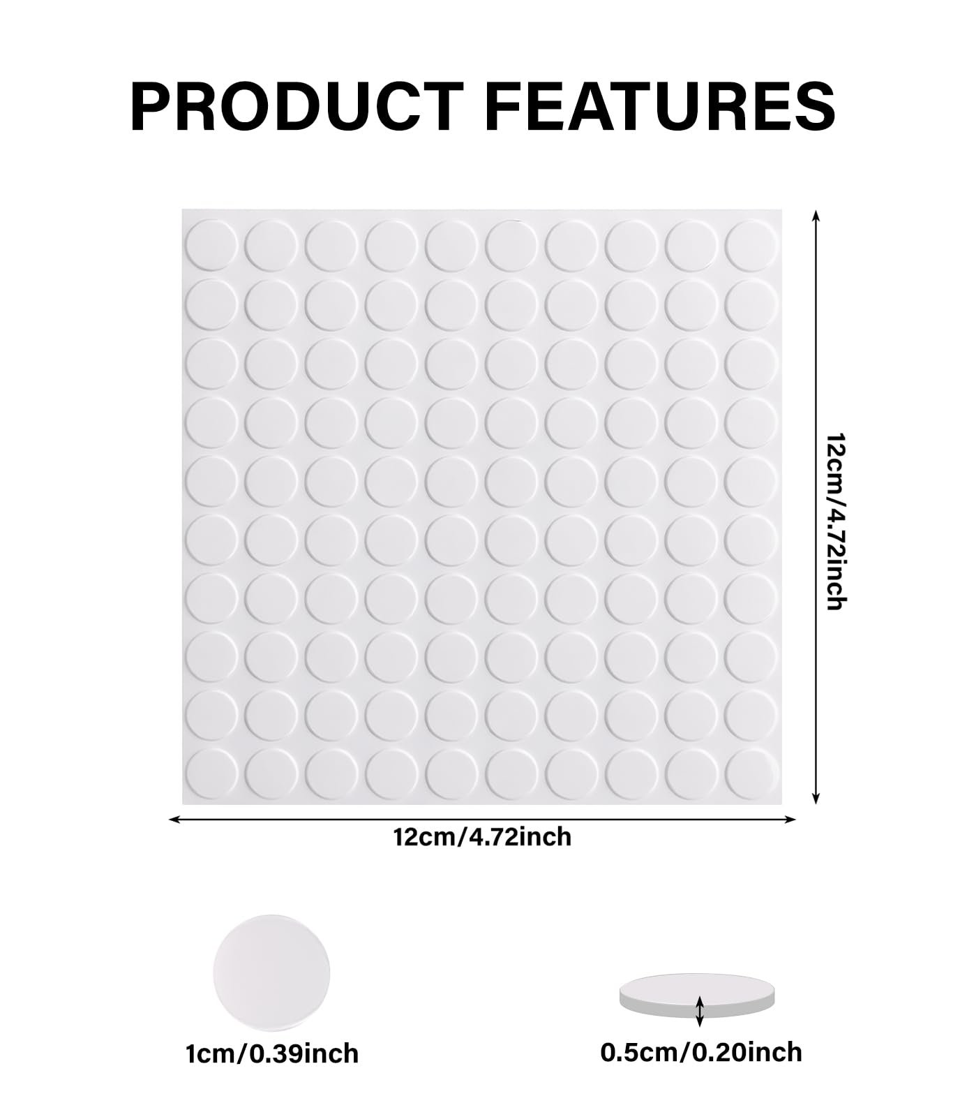 Lafefe 600pcs Circular Adhesive Dots - Extra Strong Double-Sided Glue for Balloons & Crafts | 10mm Transparent 2