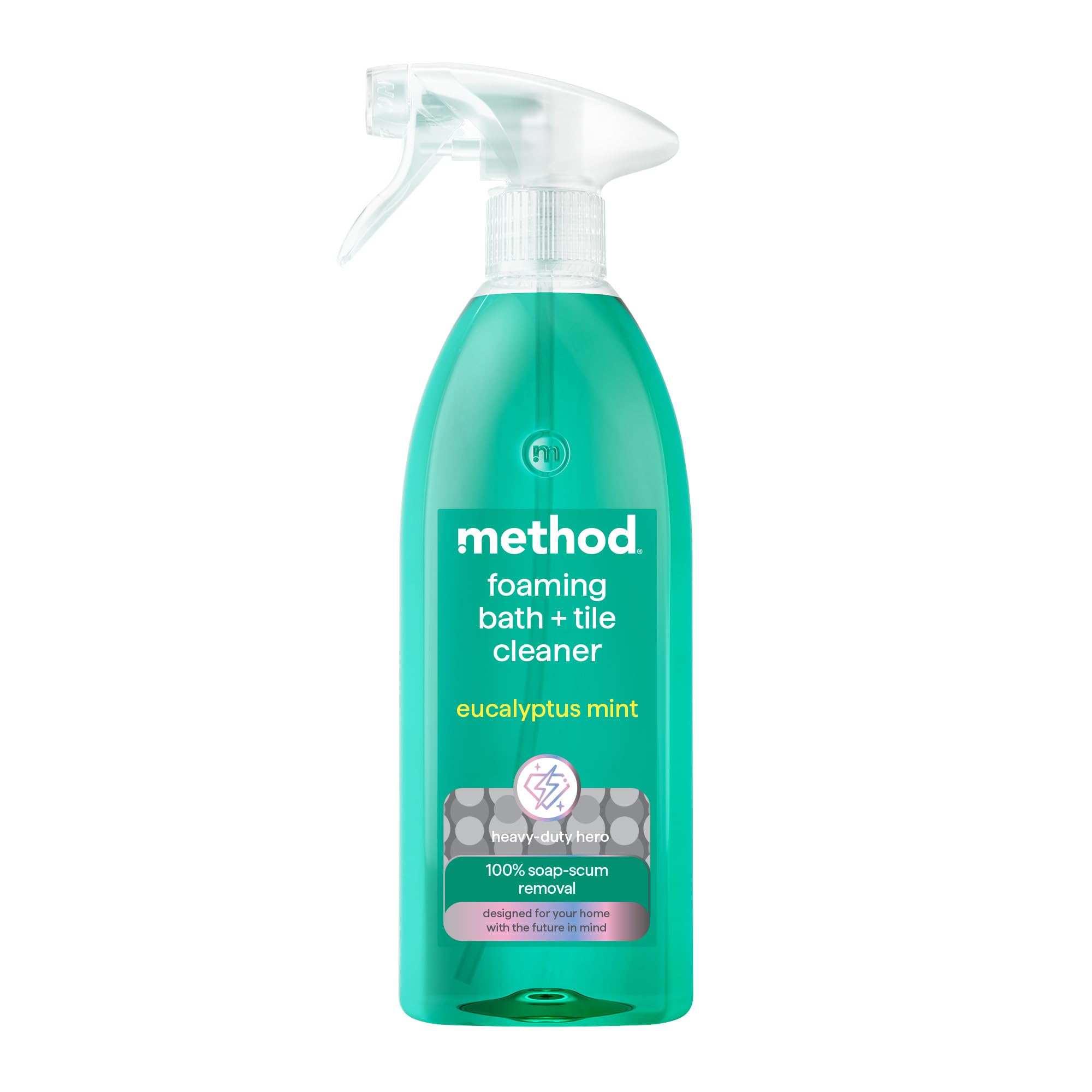 Method Foaming Bath + Tile Cleaner - 828ml Spray | Removes Soap Scum & Limescale | Eucalyptus Mint 1