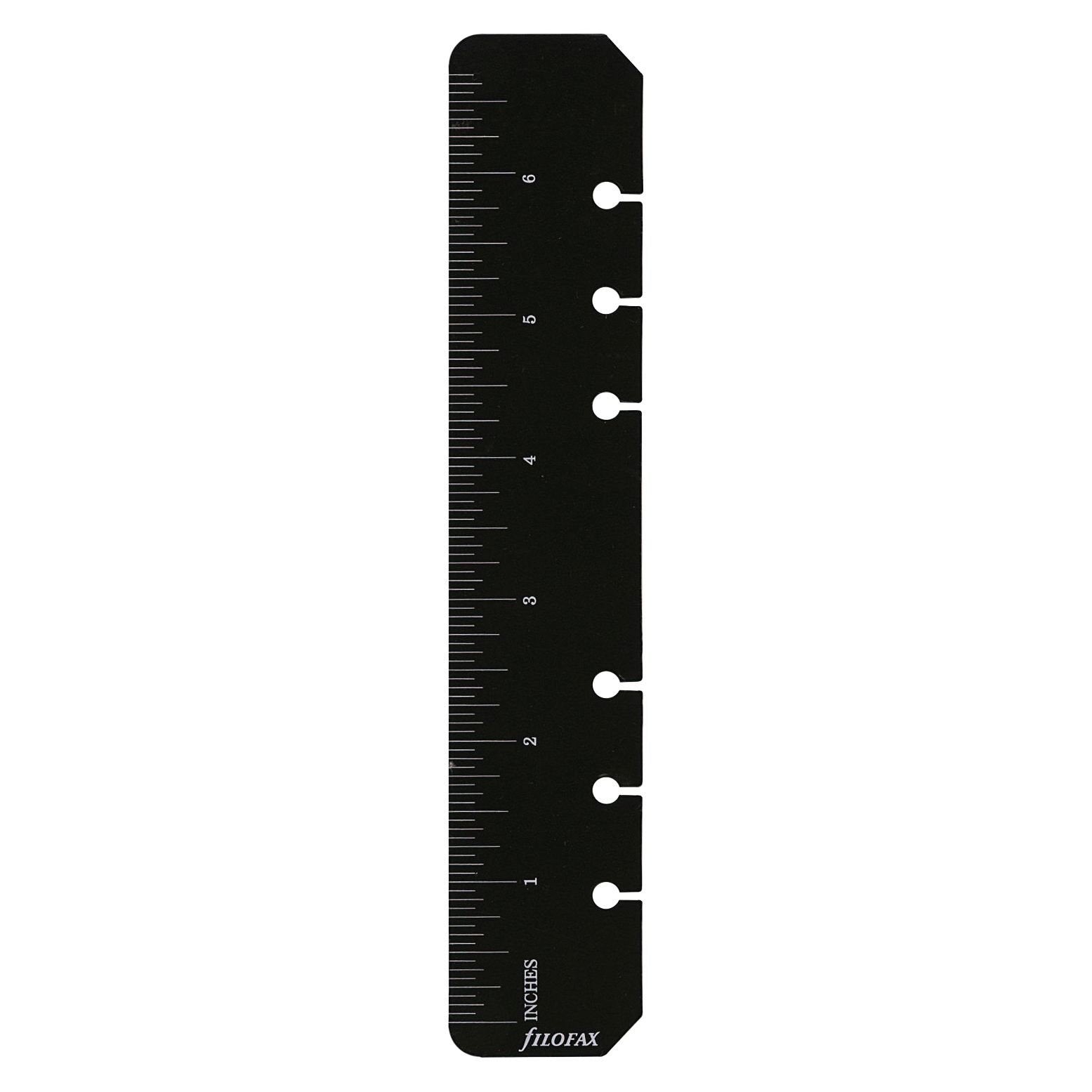 Filofax Personal Ruler Page Marker - Black | Fits Personal Organiser & Clipbook | Imperial/Metric 4