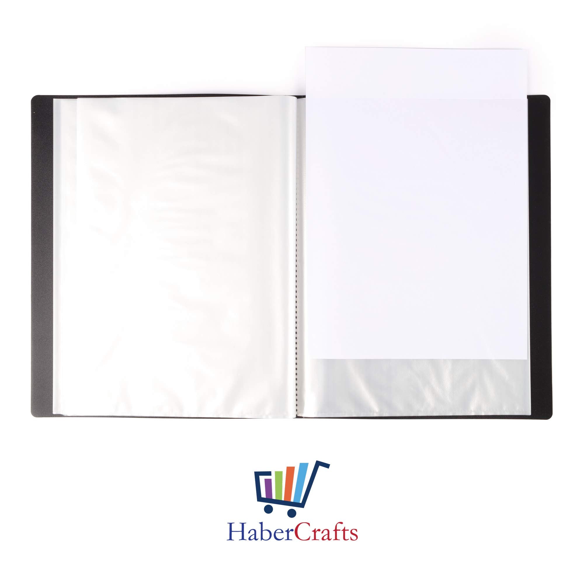 Habercrafts A5 Presentation Folder Display Book - 20 Pockets (40 Views) | Acid-Free | Water Repellent