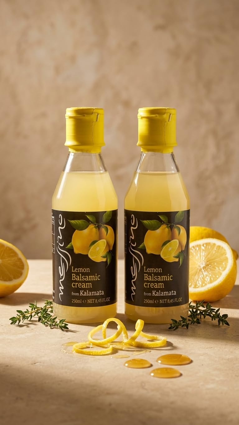 Messino Greek Lemon White Balsamic Cream - 2 x 250 ml Bottles (500 ml Total) 5