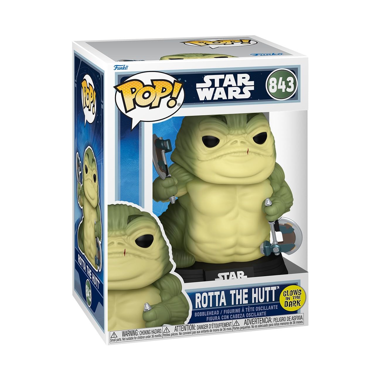 Funko Star Wars: The Mandalorian and Grogu - Rotta The Hutt Chibi Vinyl Figure | 3.75 Inch