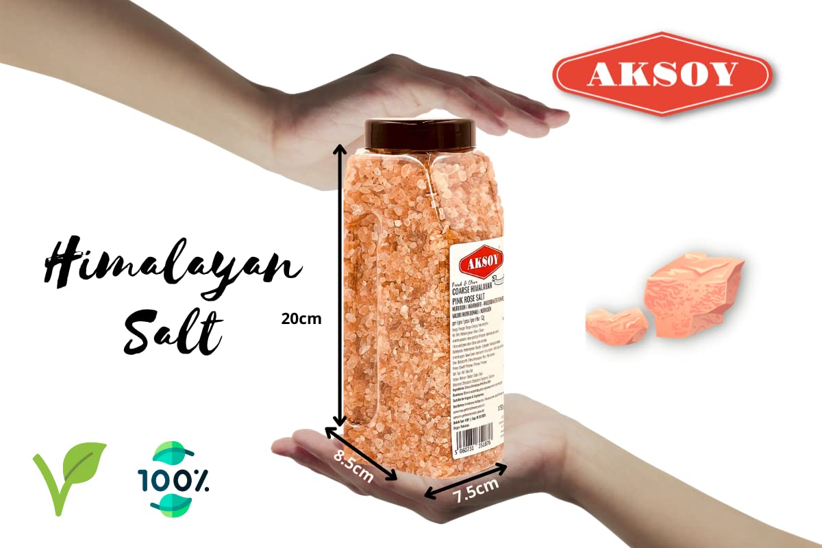 AKSOY Pink Himalayan Salt - Coarse Grain | 1.15KG | GMO Free 4