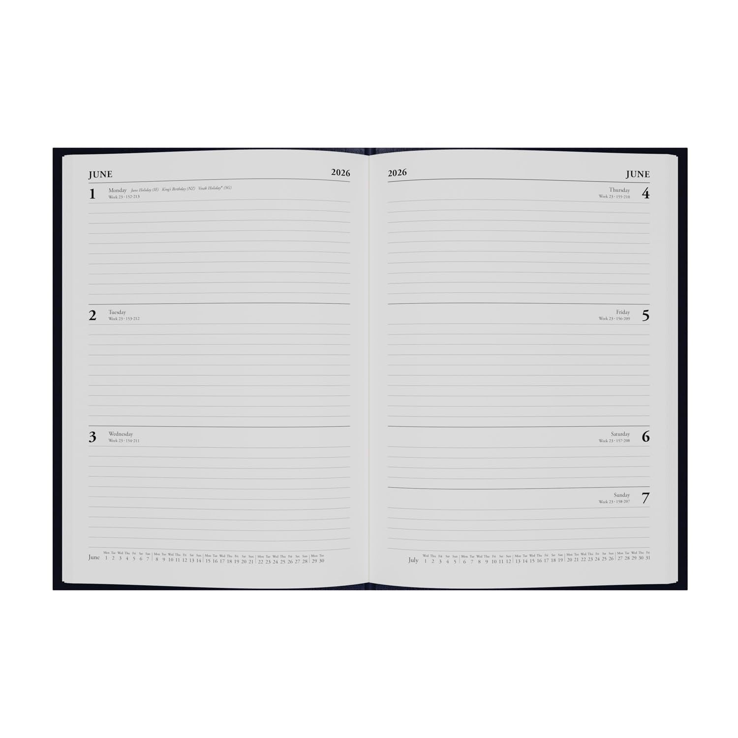 Collins Essential 2026 12 Month Appointment Book | A5 Week-To-View | Dark Blue 2