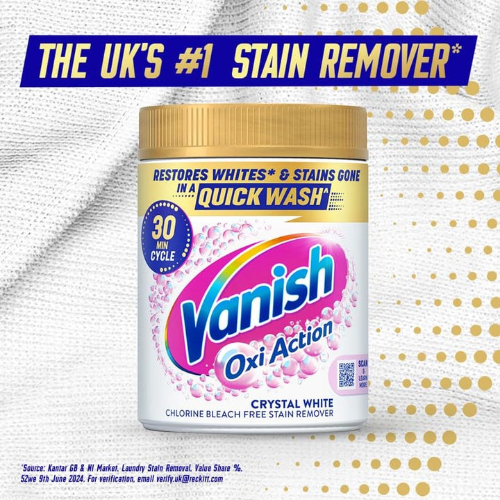 Vanish - Gold Oxi Action Laundry Booster & Stain Remover Powder for Whites 1.5kg