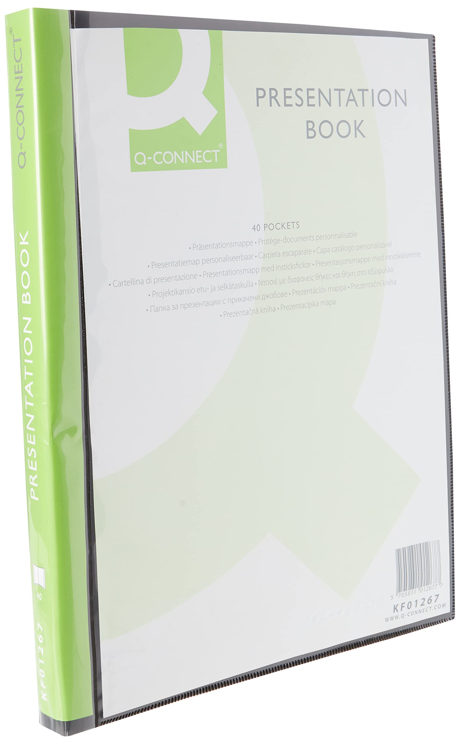 Q-Connect A4 40-Pocket Presentation Display Book - Black | KF01267 3