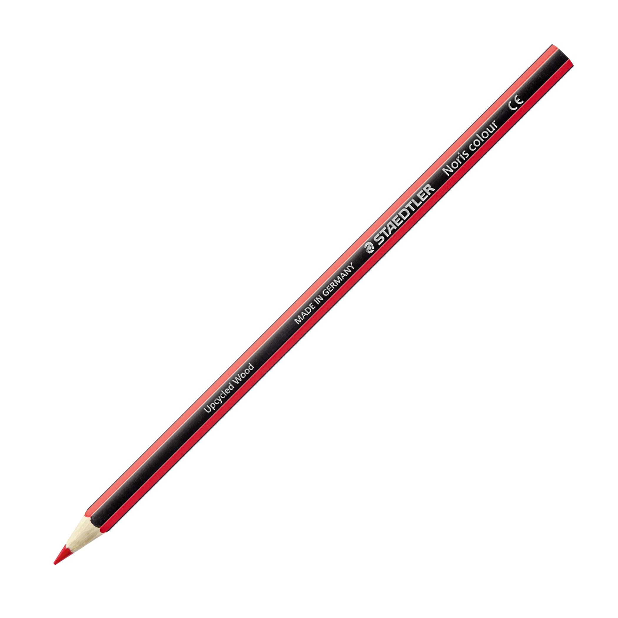 STAEDTLER Noris colour 185-2 - Red Coloured Pencil | Pack of 12 | Upcycled Wood