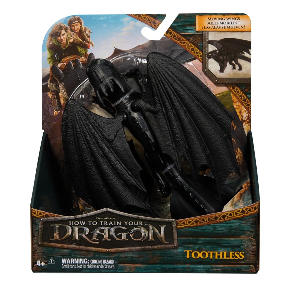 Toothless Dragon Action Figure - 23 cm Moving Wings, How to Train Your Dragon Age 4+ 1