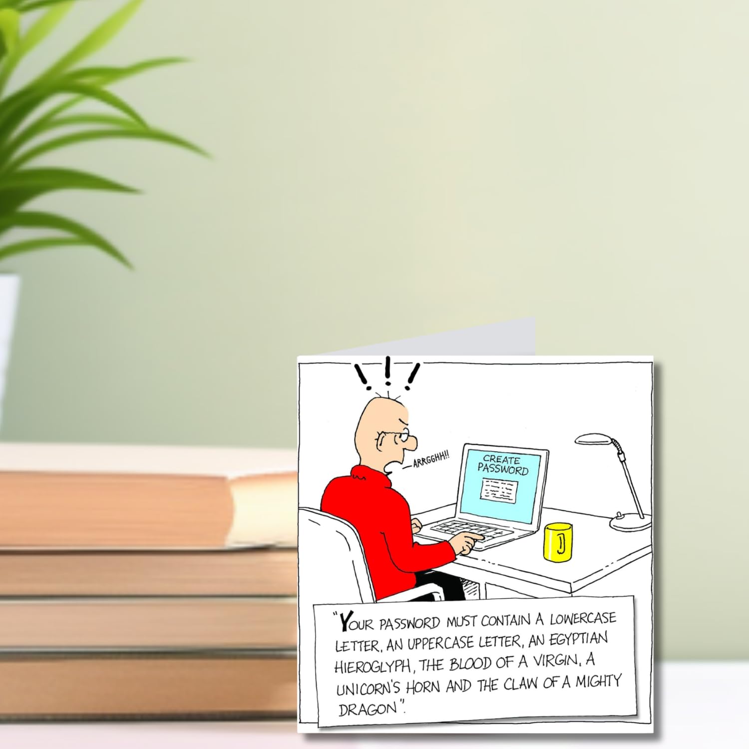 Emotional Rescue Norbert & Val Funny Birthday Card for Him - Create Password | 24 cm x 16.5 cm 3