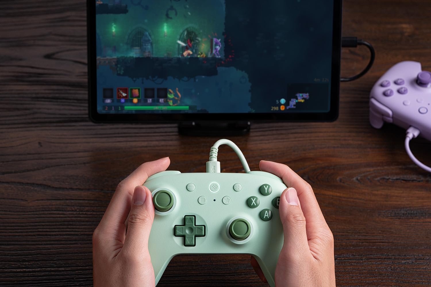 8Bitdo Ultimate 2C Wired Gamepad Controller for Windows PC and Android | 1000Hz Polling Rate | Green 3