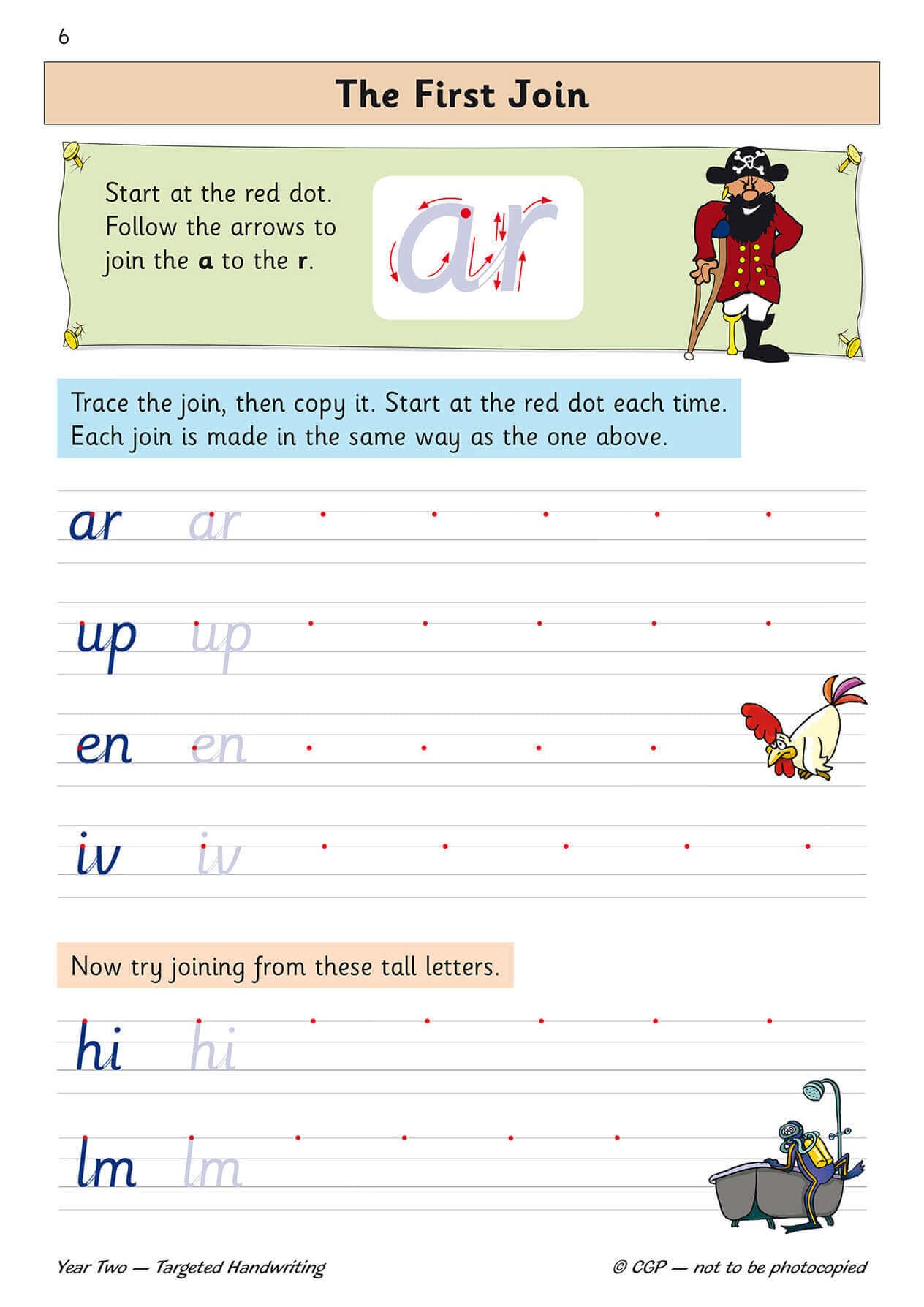 CGP KS1 English Targeted Practice Book - Handwriting Practice for Year 2 | Paperback | 32 Pages