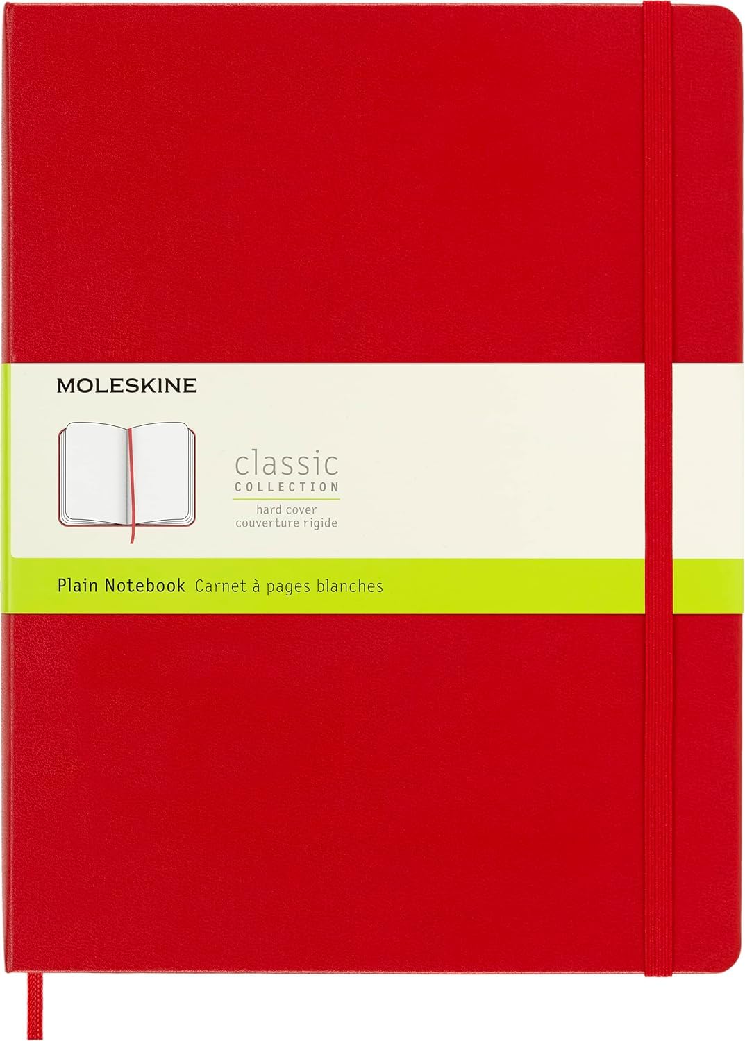 Moleskine Classic Notebook - Plain Pages | Hard Cover | Extra Large 19x25 cm | Scarlet Red 1