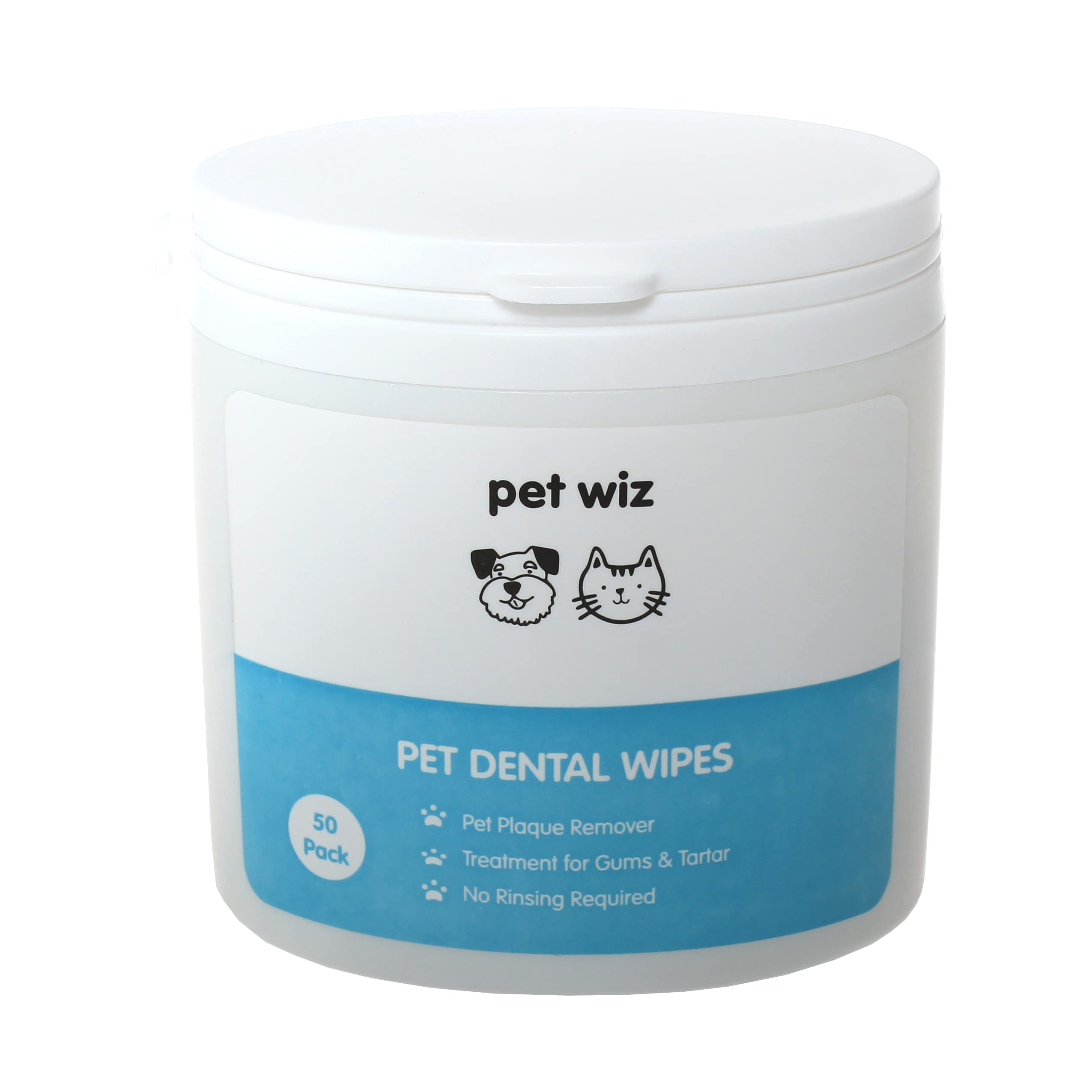 pet wiz Dental Finger Wipes - Removes Plaque & Tartar, Promotes Gum Health | Pack of 50 6
