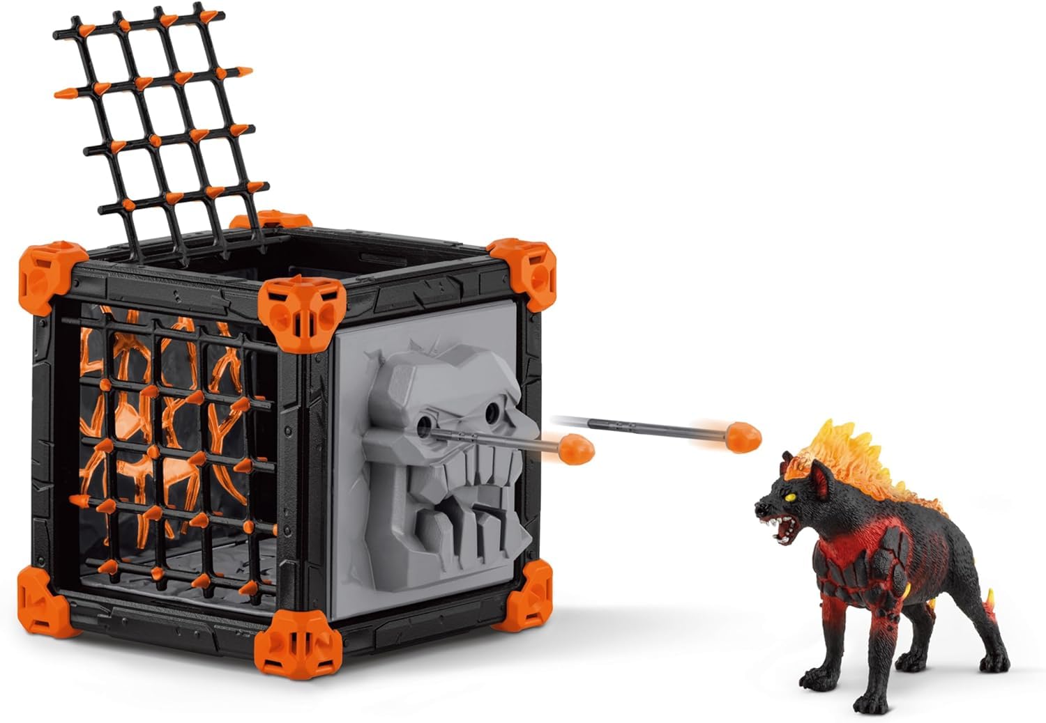 Schleich BattleCave Lava Hyena Playset - Action Figure & Building Set for Ages 7+