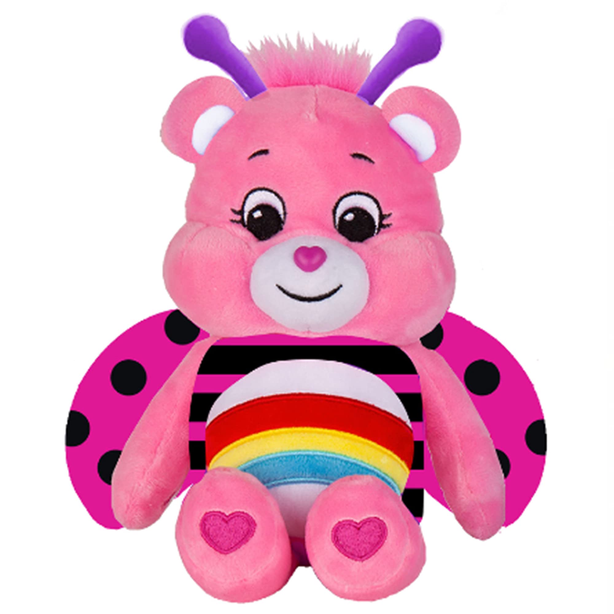 Care Bears Lady Bug Cheer Bear 9 Inch Bean Plush Collectable Toy | Ages 4+