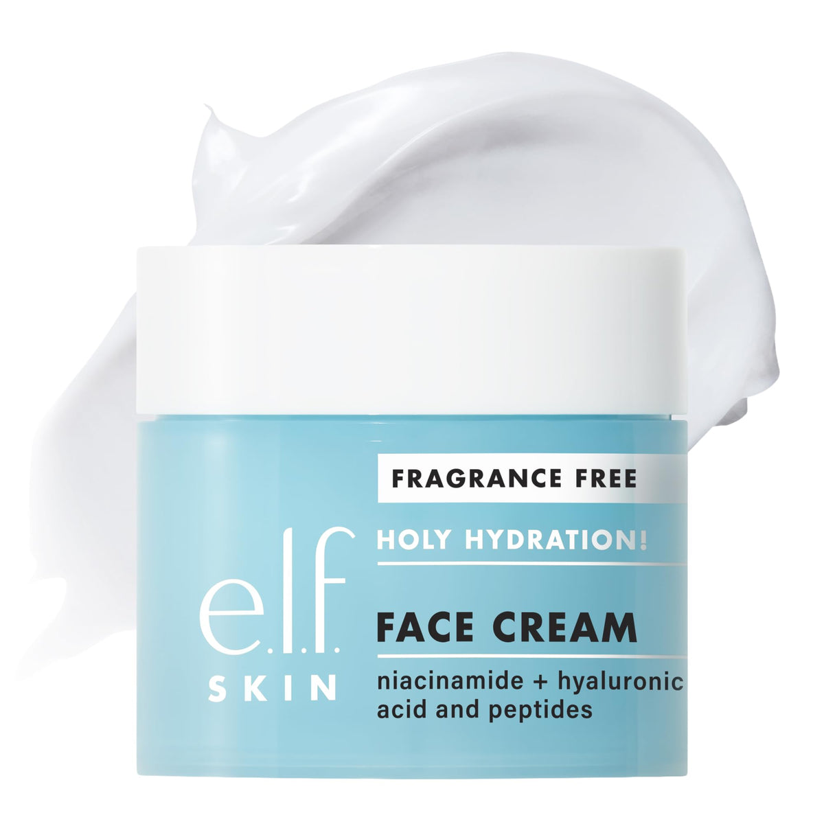 e.l.f. SKIN Holy Hydration! Face Cream - Fragrance Free, Moisturizes & Softens Skin, 1.8 Oz