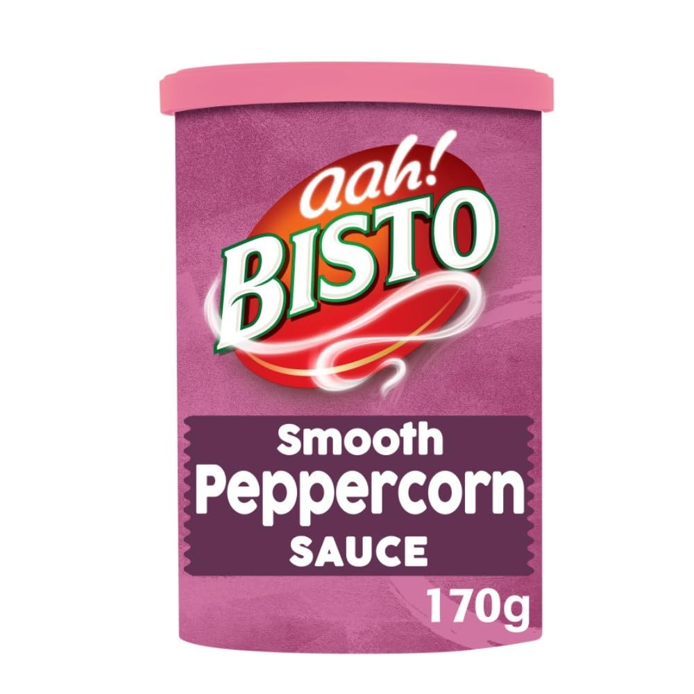 Bisto Deliciously Smooth Peppercorn Sauce Mix - Creamy Texture | Vegetarian Friendly | 170 g Drum 1