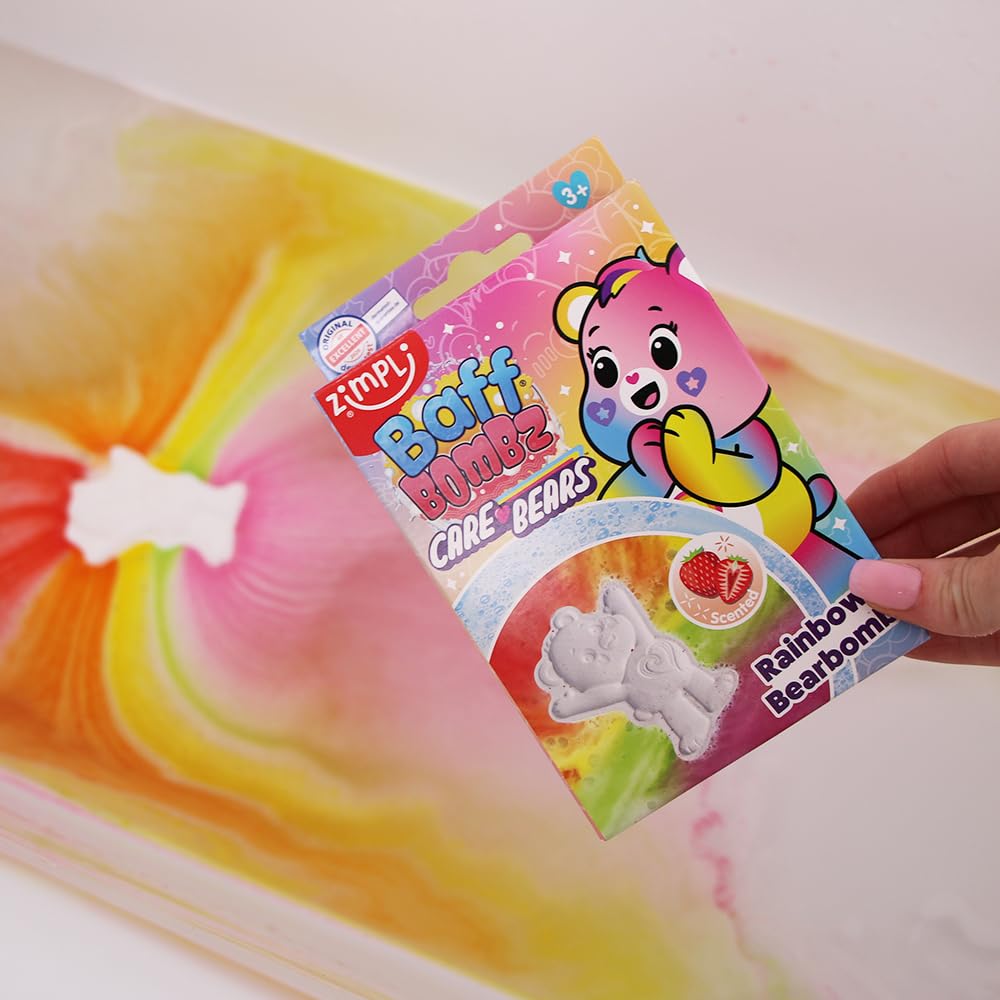 ZIMPLI Care Bears Baff Bombz - Rainbow Special Effect Bath Bomb | Strawberry Scented | 110g 5