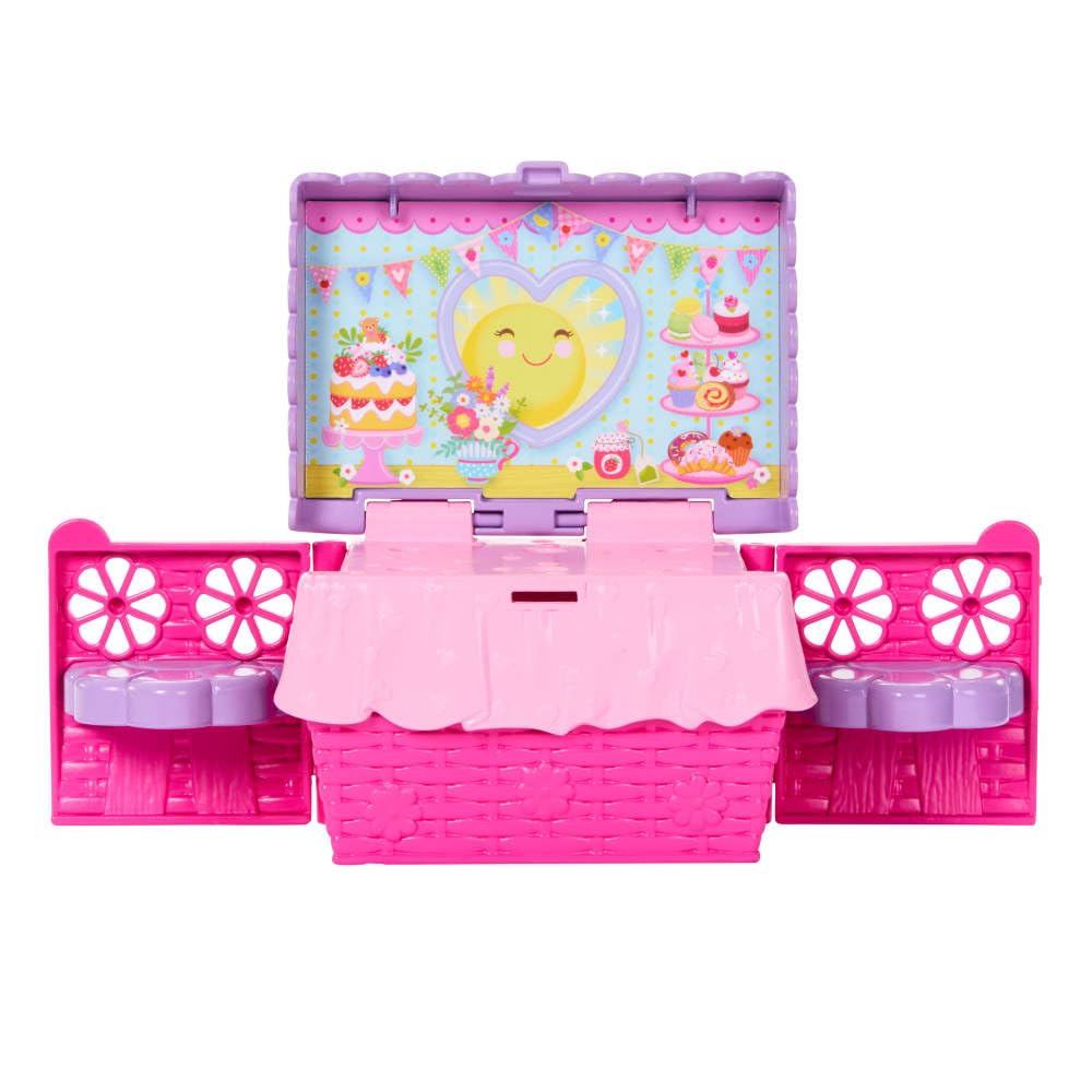Barbie Club Chelsea Pop-Up Tea Party Playset with Blonde Doll & 12 Accessories | Ages 3+ 4