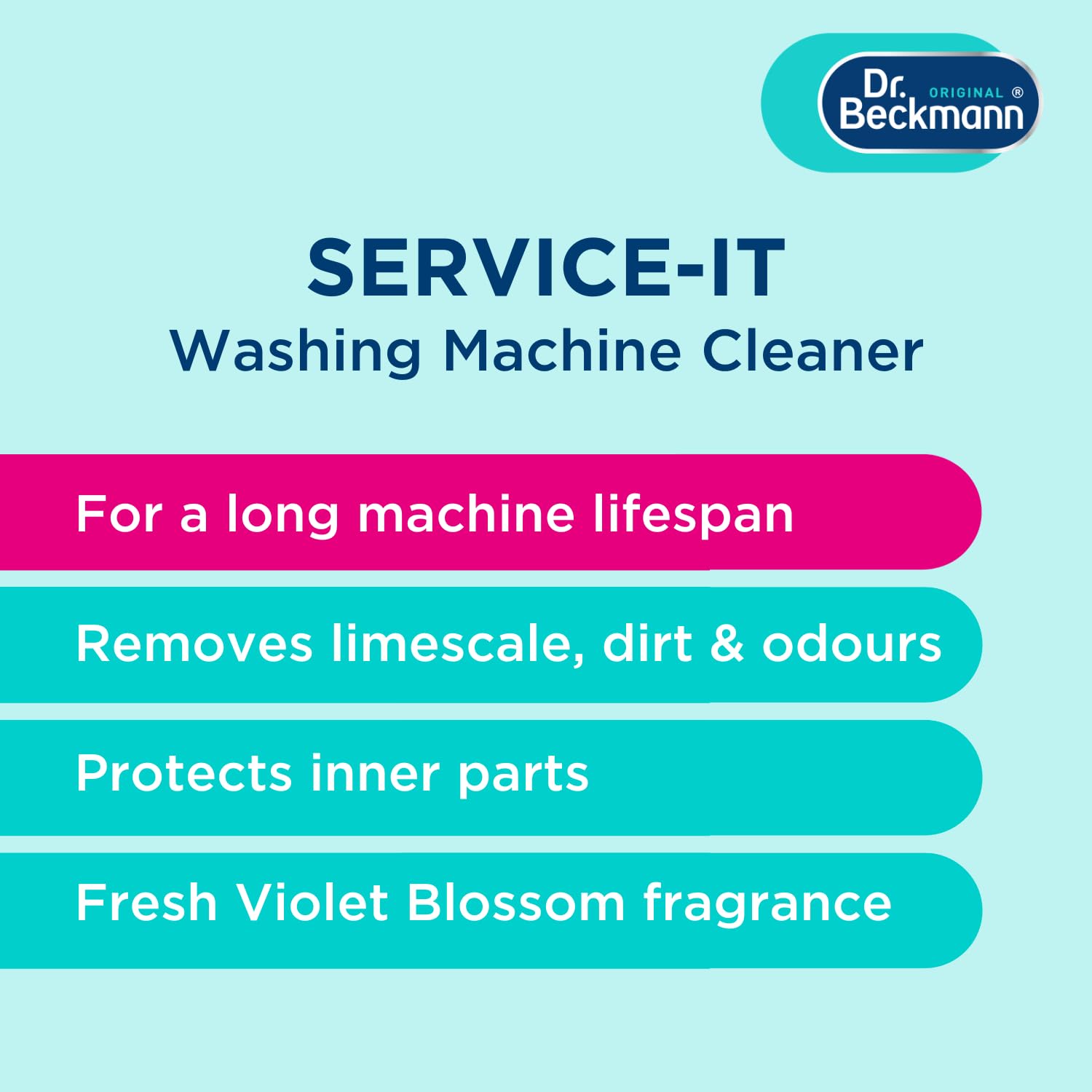Dr. Beckmann Service-it Washing Machine Cleaner - Removes Limescale & Odours | 250 ml Liquid 2