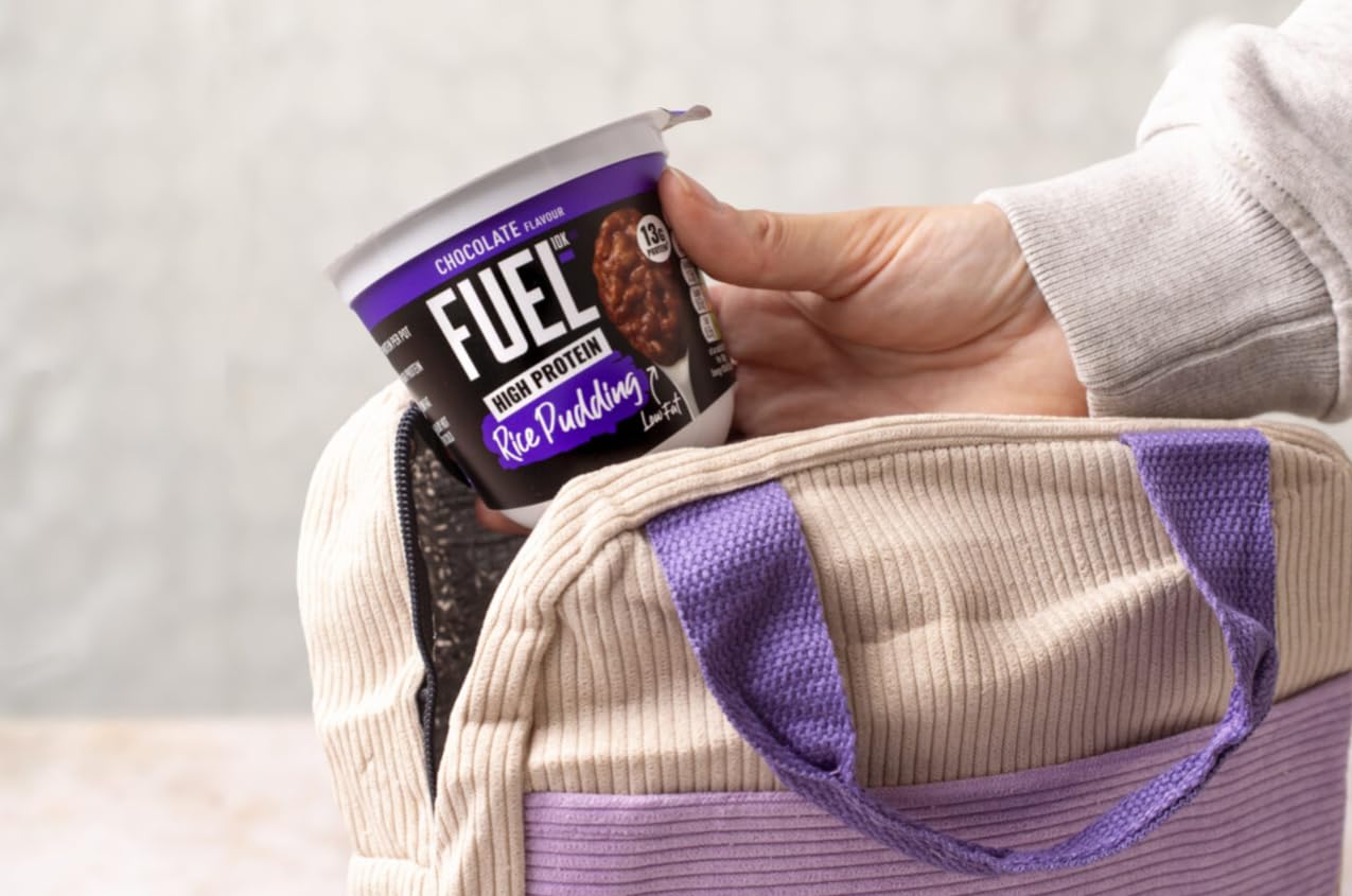 FUEL10K Chocolate High Protein Rice Pudding - 210g Pots, Pack of 6 9