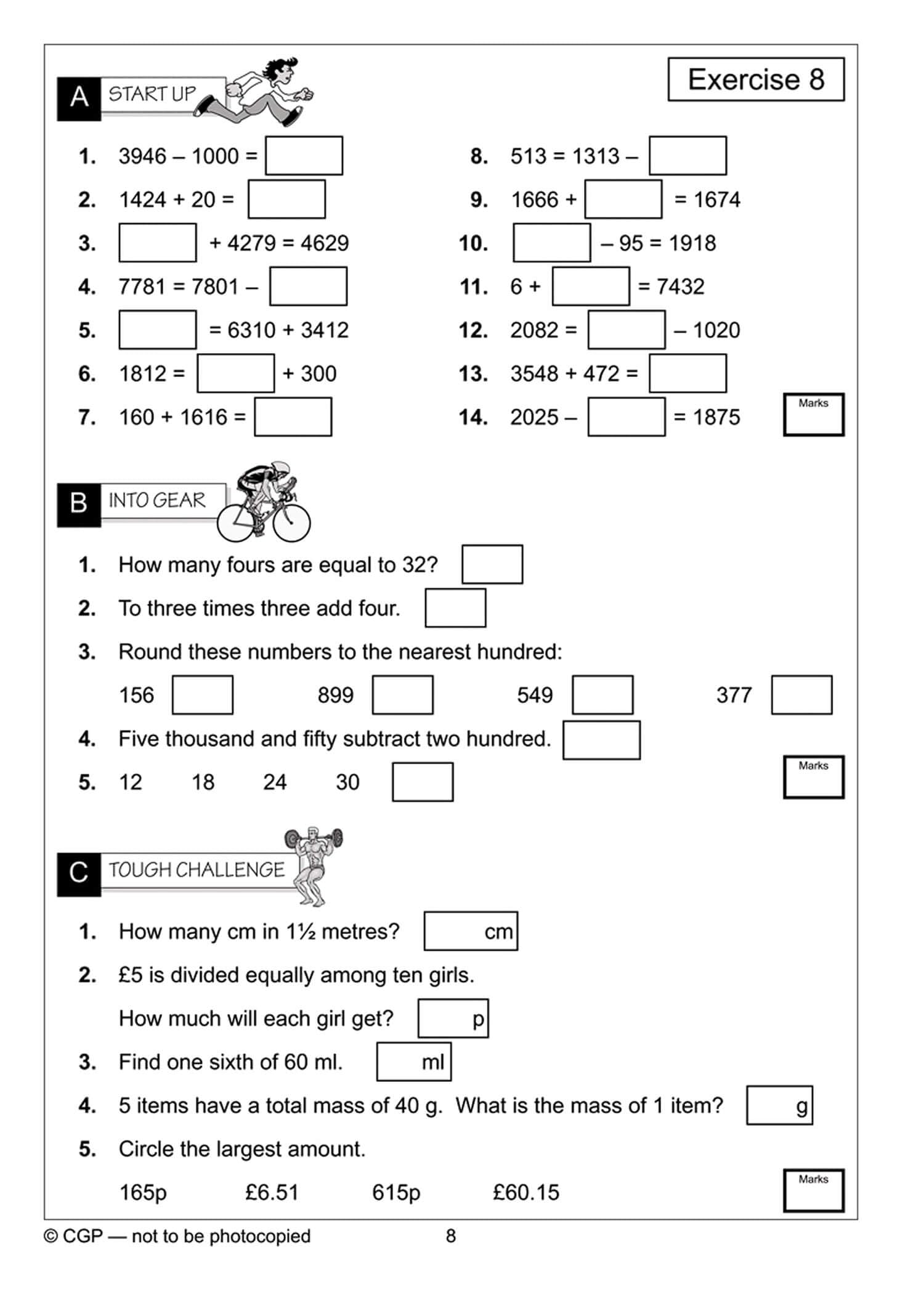 CGP KS2 Maths - Year 4 Mental Maths Workout | Ages 8-9 | Paperback 3