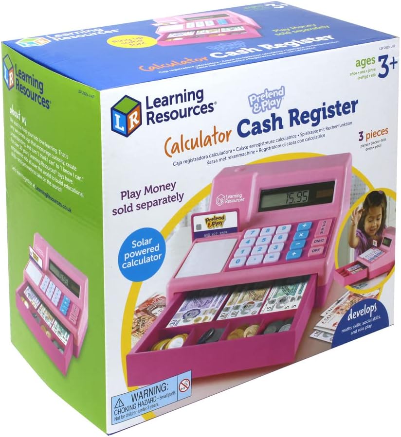 Learning Resources Pretend & Play Calculator Cash Register - Educational Playset for Kids, Ages 3-7 3