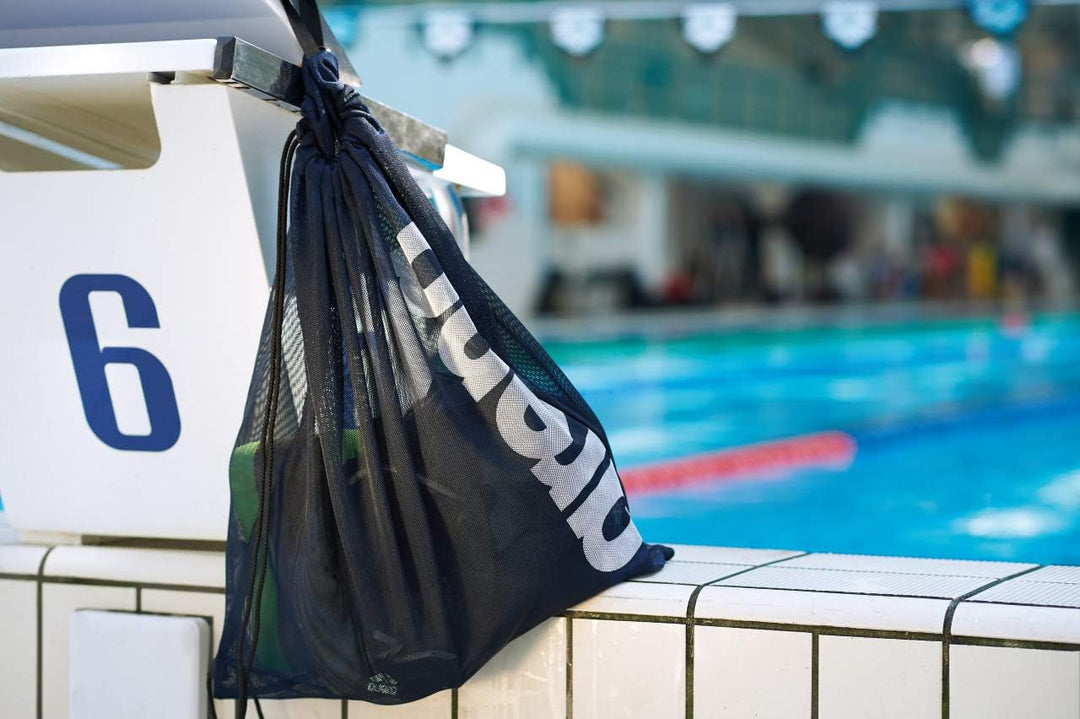 Arena Unisex Mesh Pool Gym Sack Drawstring Bag - Team Red (001537-503-NS)