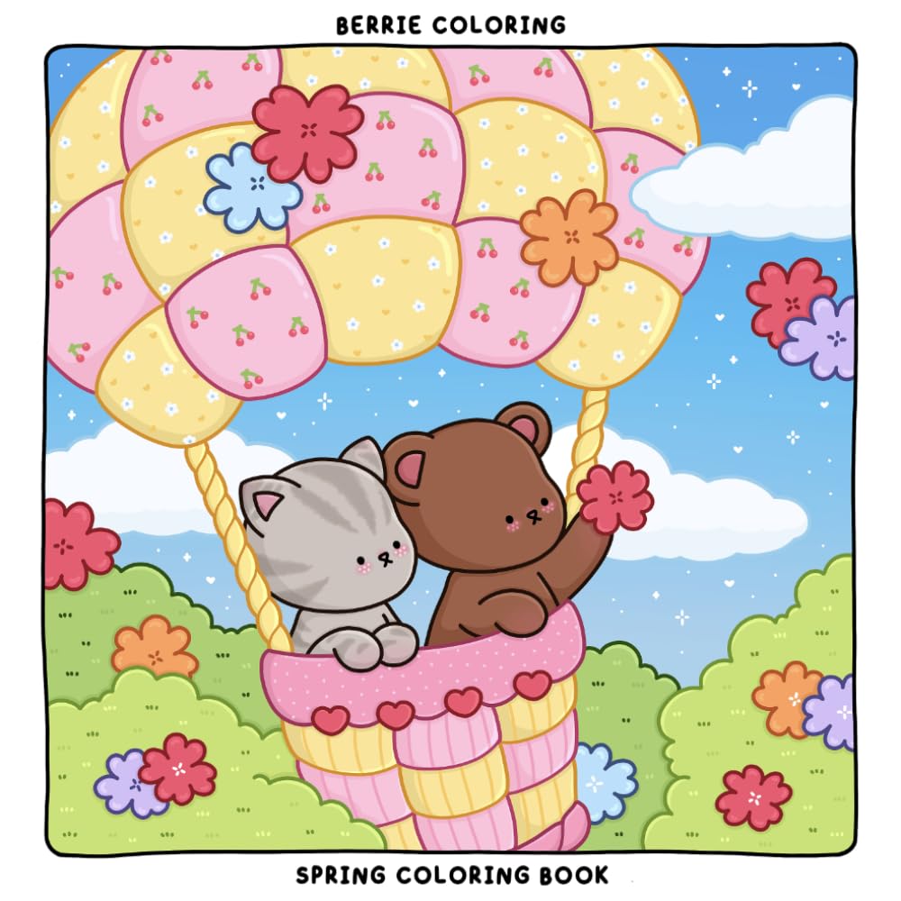 Berrie Coloring Cute and Cozy Coloring Book - 30 Animal Illustrations | Paperback