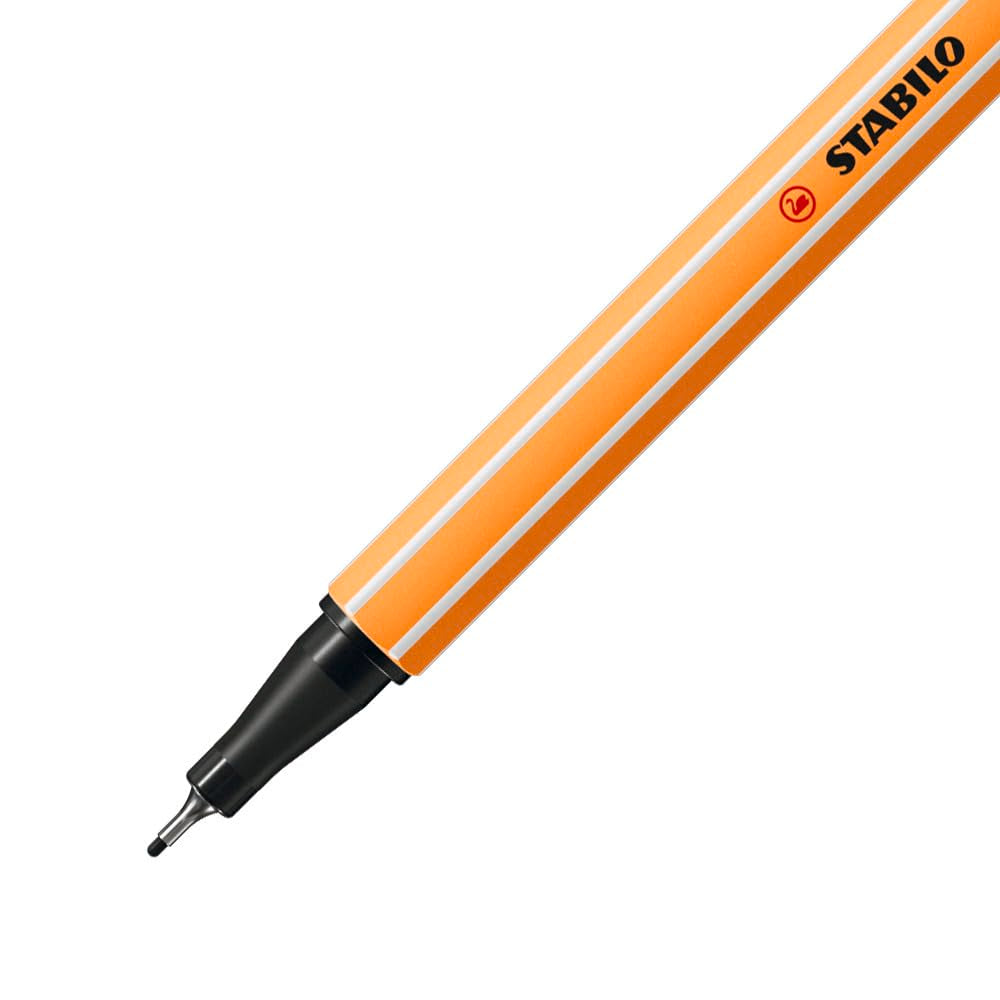 STABILO Point 88 Fineliner - 0.4mm Fine Point | Box of 10 Black Pens 2