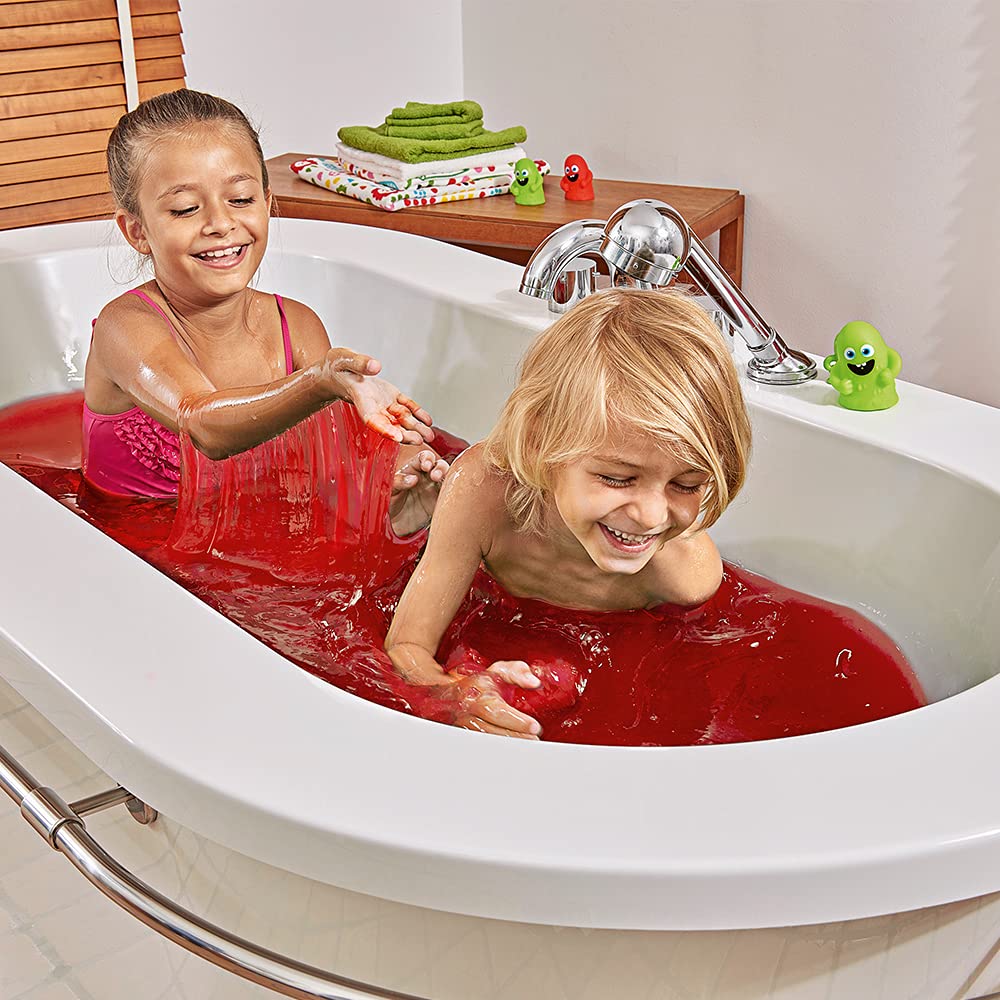 ZIMPLI Eco Slime Baff Red - 1 Bath or 4 Play Uses, Magically Turns Water into Gooey Slime