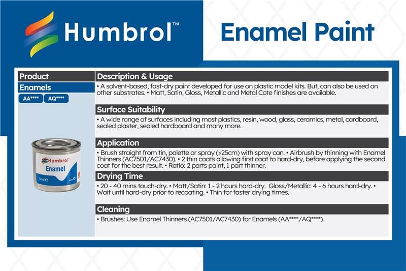 Humbrol No.34 White - Matt Acrylic Paint 14ml DB0034 3