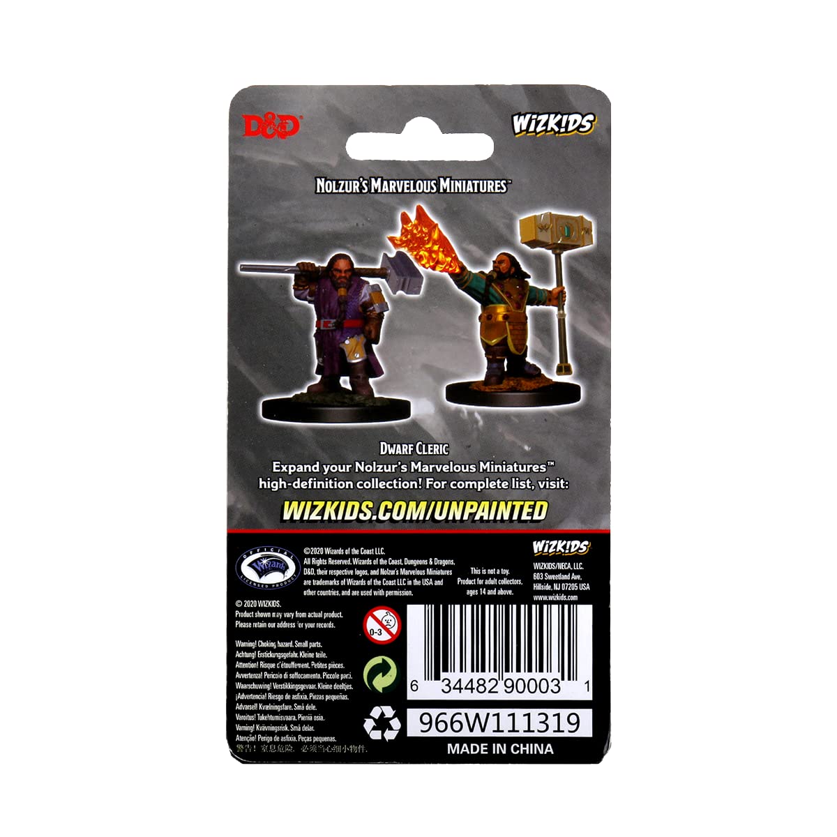 WizKids Dwarf Miniature Figure - Cleric W11 | Plastic | Unisex Adult 2