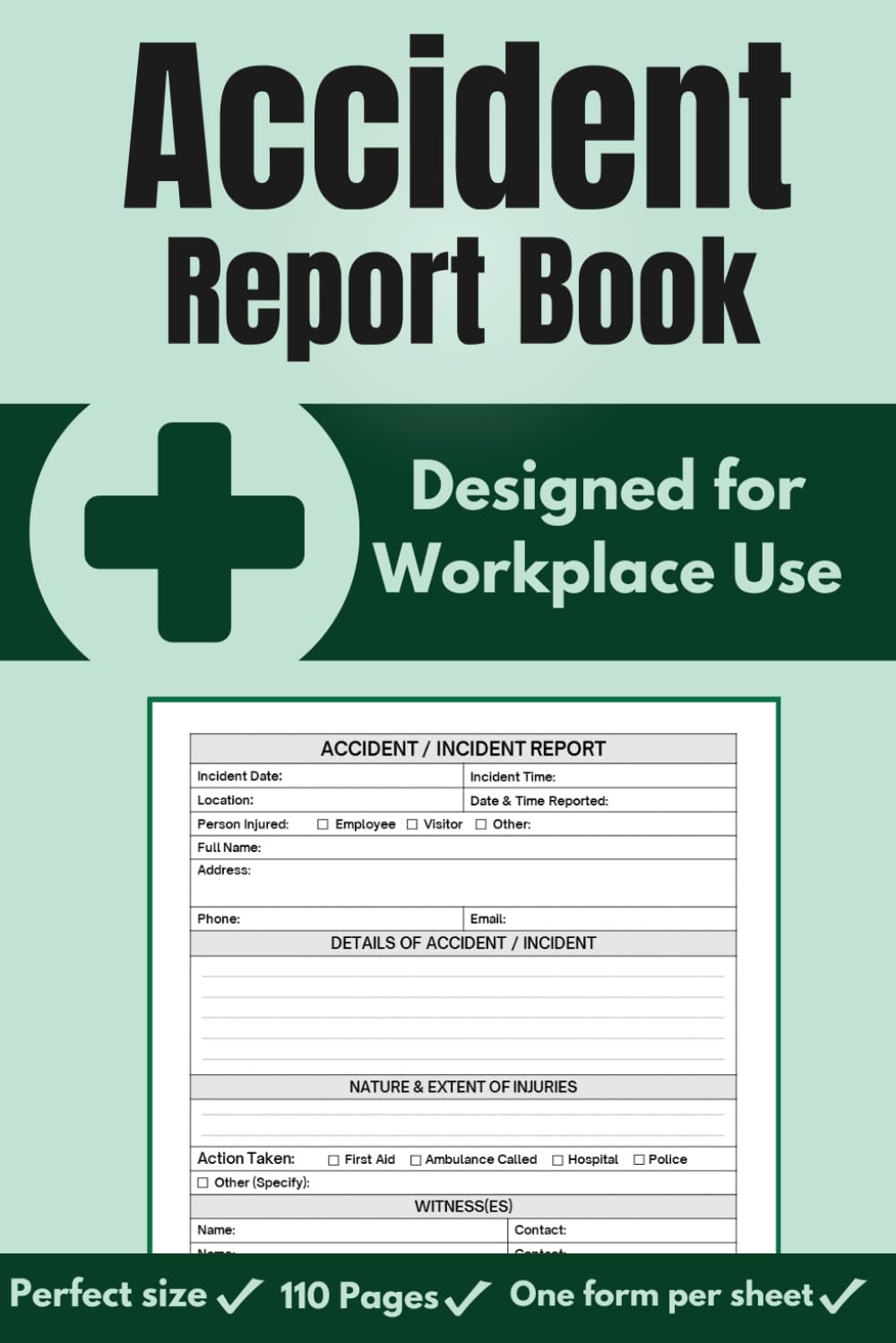 D&Z Loog Press Accident Report Book - HSE & GDPR Compliant Incident Log | Paperback 1