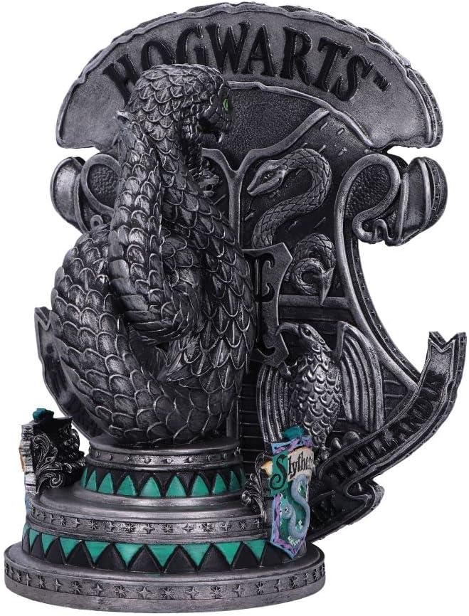 Nemesis Now Officially Licensed Harry Potter Slytherin Bookend 20cm, Resin, Silv