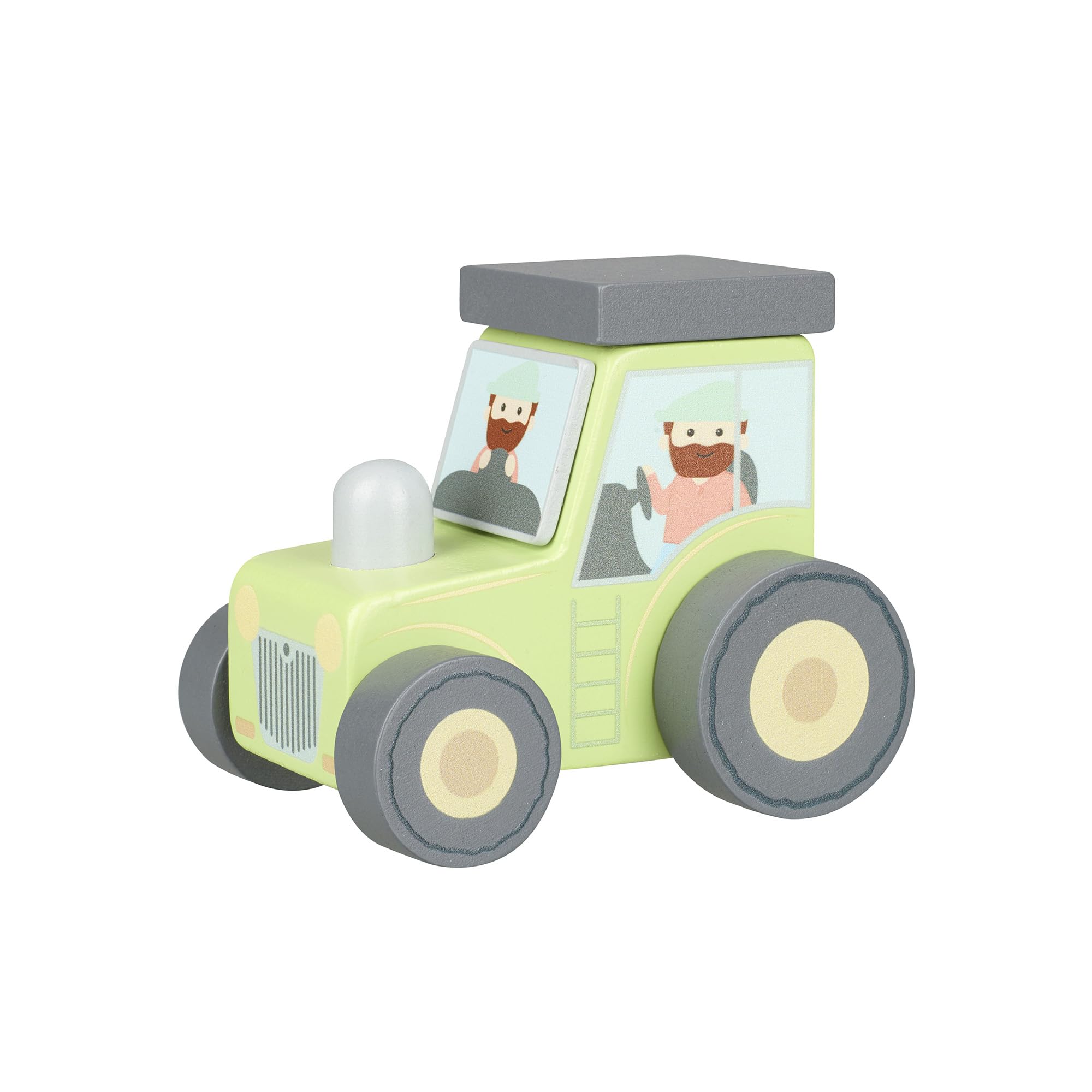 Orange Tree Toys Wooden Tractor - Educational Motor Skills Toy | Suitable from 12 Months | FSC Certified Wood 1
