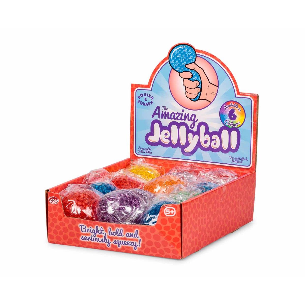 Tobar The Amazing Jellyball - Squeeze & Squish Stress Relief Toy - Mixed Colors 8
