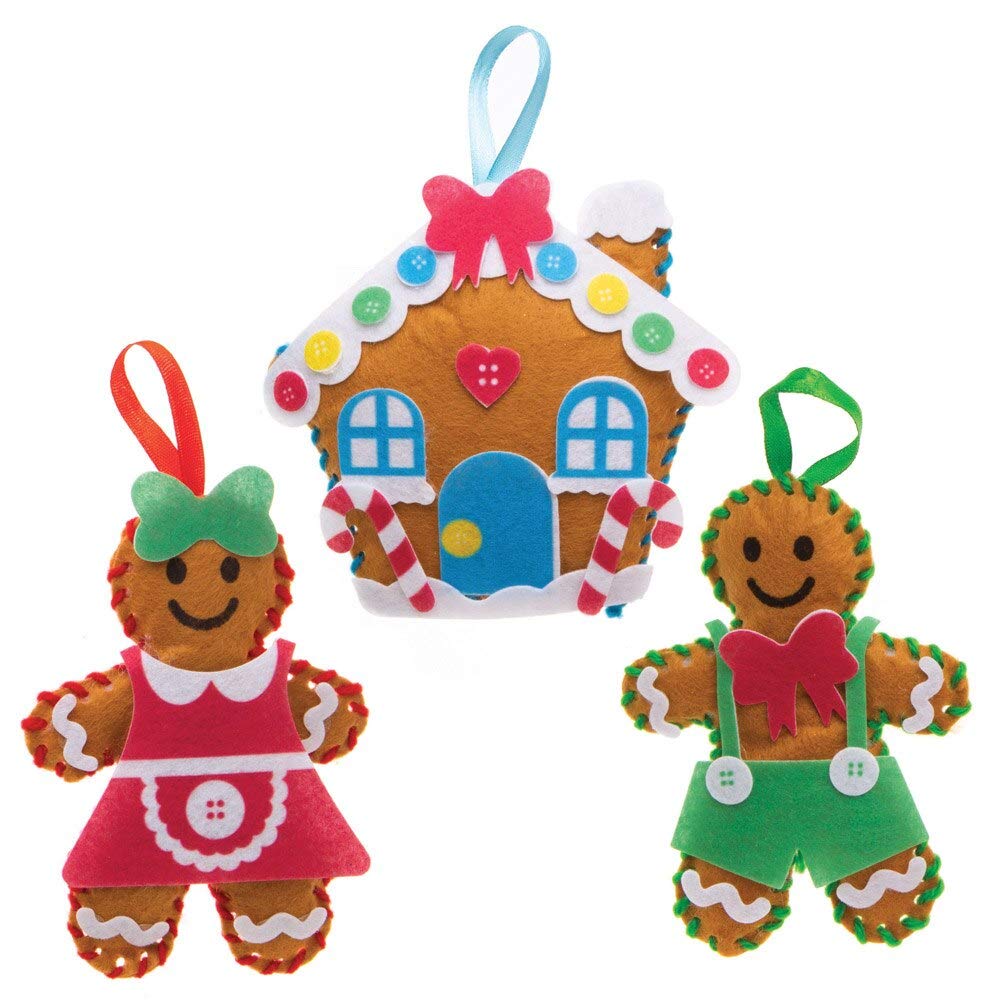 Baker Ross Gingerbread Decoration Sewing Kits - Christmas Craft for Kids Ages 3+ 9