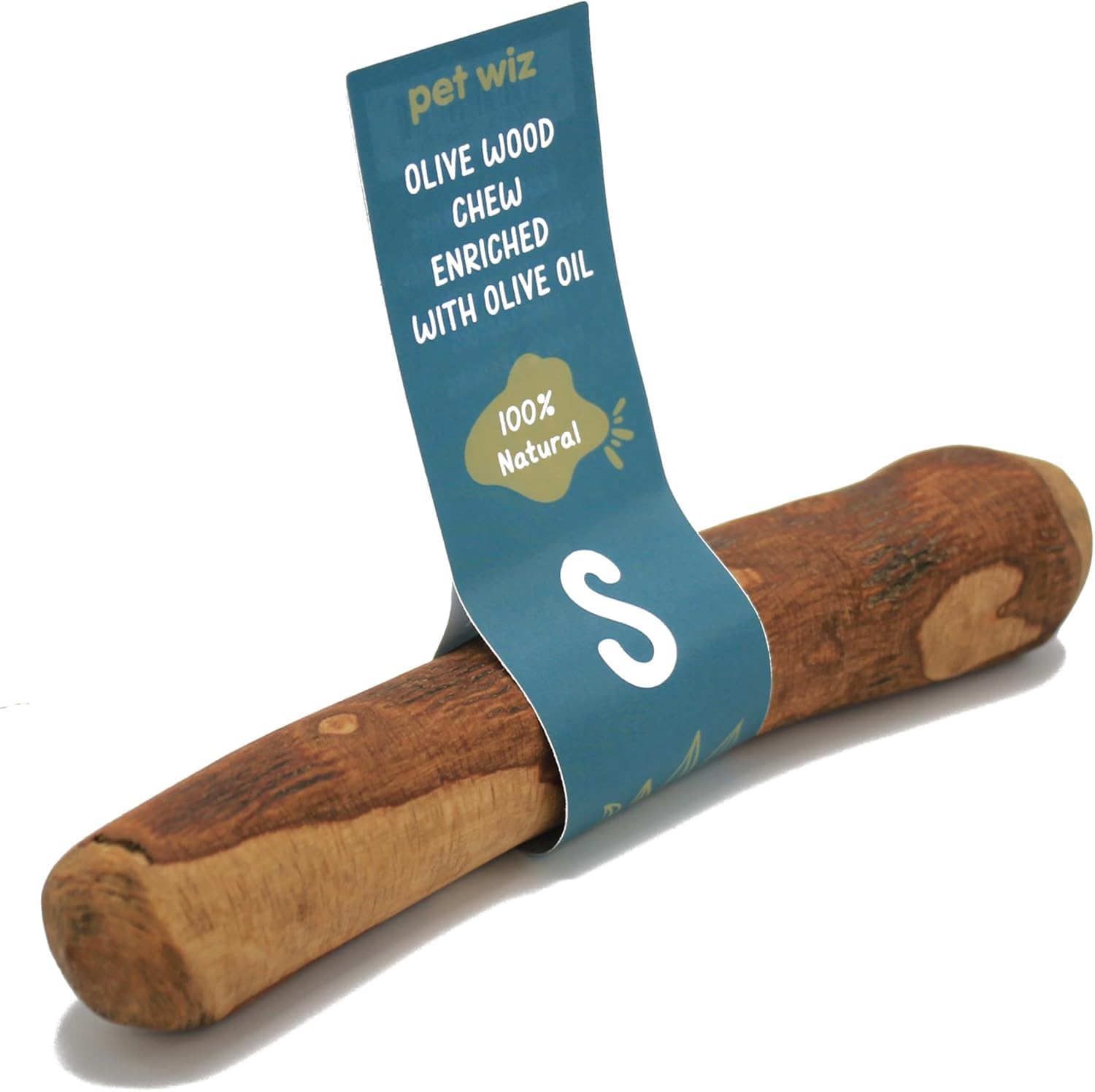 pet wiz Olive Wood Dog Chew Stick | Oral Hygiene & Mental Stimulation | Heavy Duty, Natural