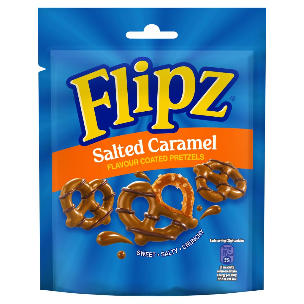 Flipz Salted Caramel Pretzels - Vegetarian Snack | 90g Pack 1