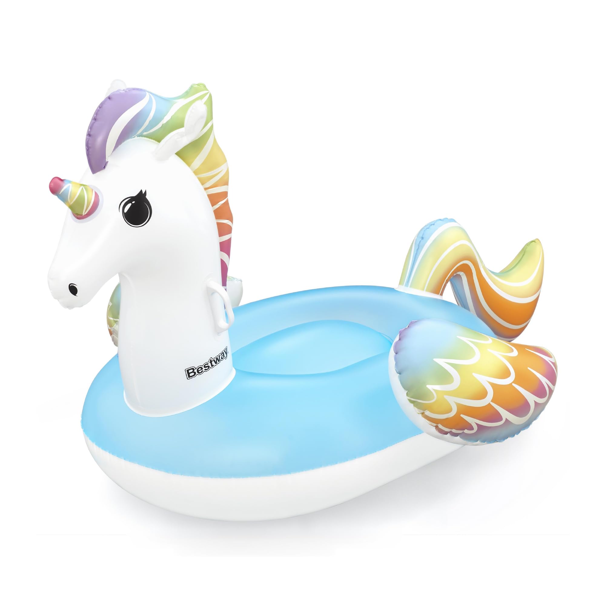 Bestway Inflatable Unicorn Ride-On - Giant Pool Float | Ages 3+ | 1.55 m x 1.19 m